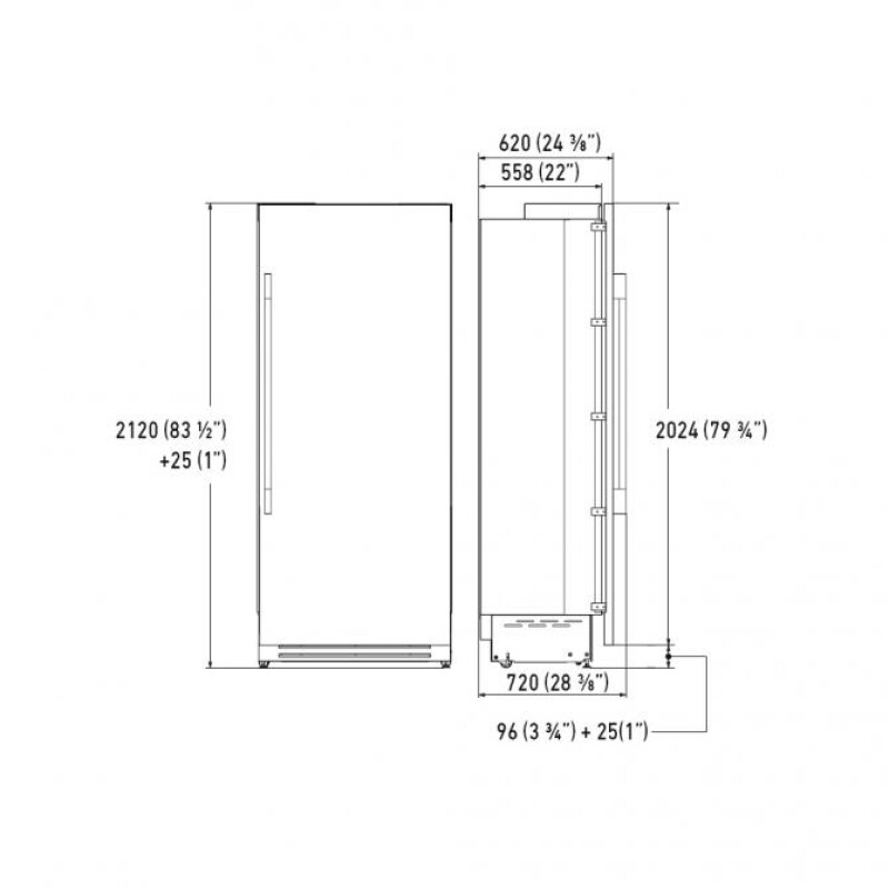 36" FRIDGE COLUMN F7SRC36S1R
