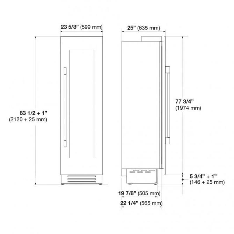 24" WINE CELLAR COLUMN F7SWC24S1R