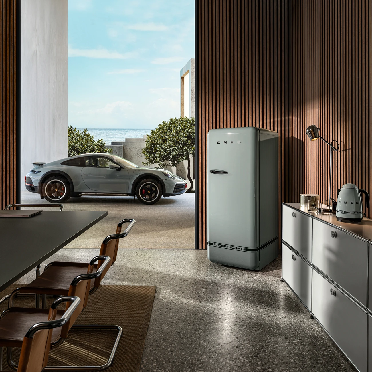 Fridge FAB28 | Shade Green Porsche x SMEG FAB28URDPSG6