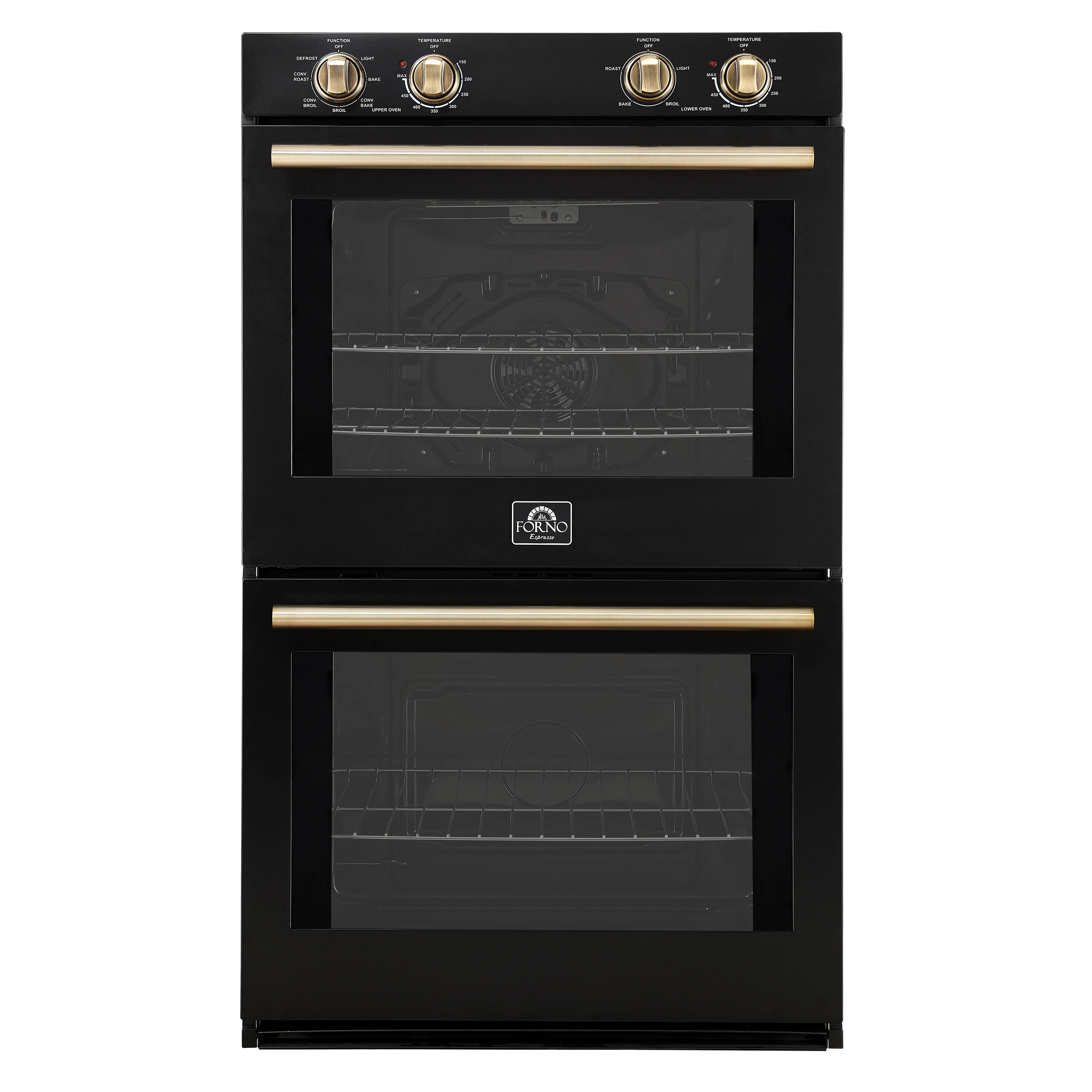 Vomero 30-Inch Double Wall Oven, , 10 cu.ft Total Capacity, 7100W Convection, Mechanical Controls, Manuel Steam Clean FBOEL132430BLK