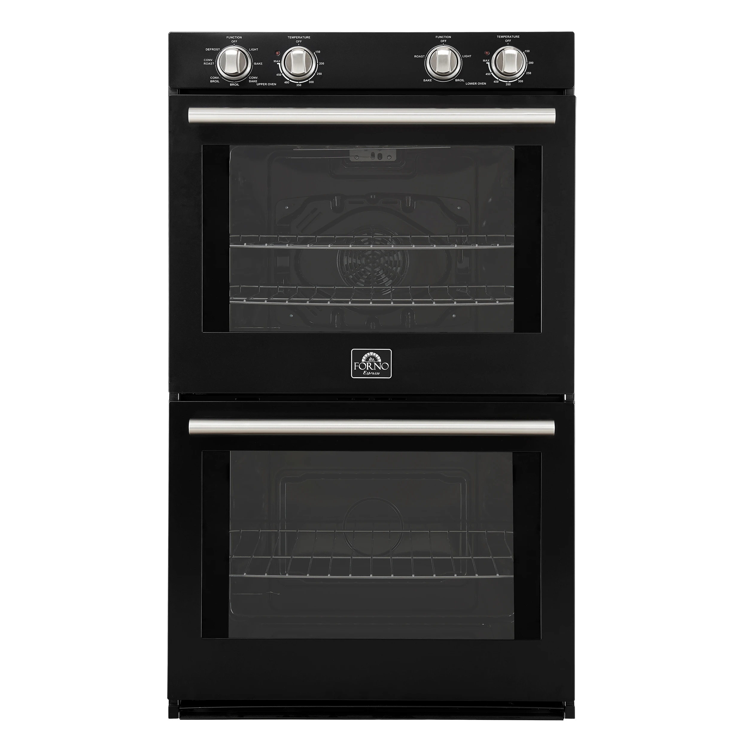 Vomero 30-Inch Double Wall Oven, , 10 cu.ft Total Capacity, 7100W Convection, Mechanical Controls, Manuel Steam Clean FBOEL132430BLK