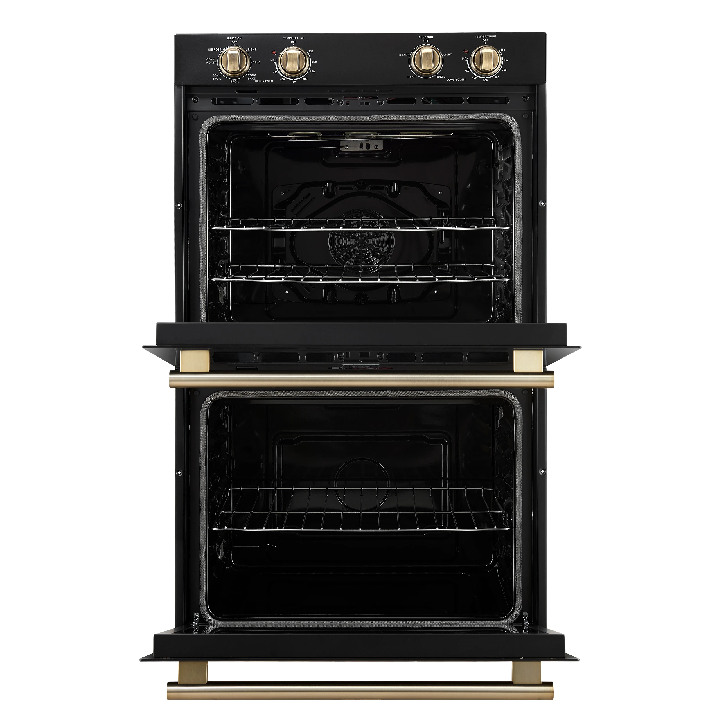 Vomero 30-Inch Double Wall Oven, , 10 cu.ft Total Capacity, 7100W Convection, Mechanical Controls, Manuel Steam Clean FBOEL132430BLK