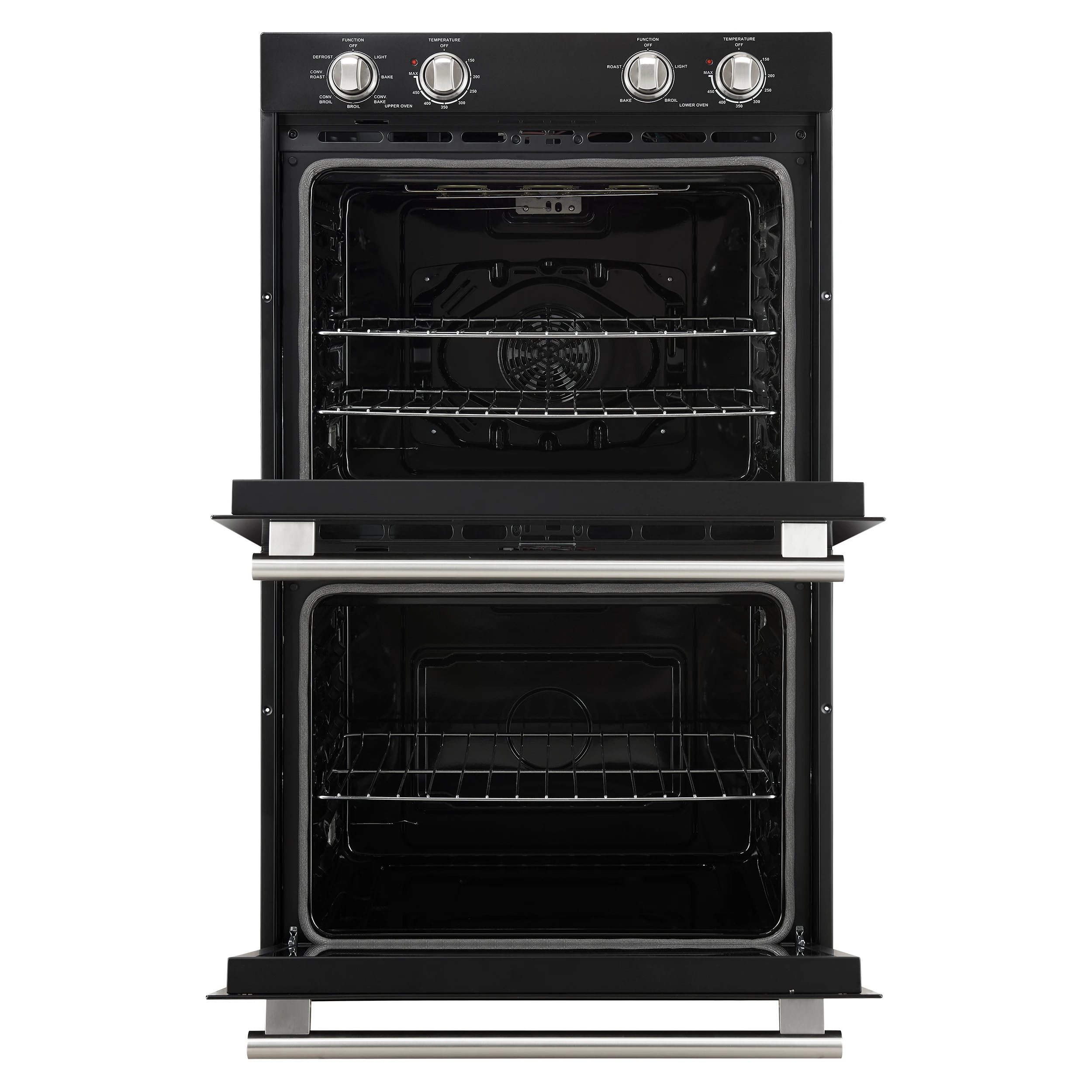 Vomero 30-Inch Double Wall Oven, , 10 cu.ft Total Capacity, 7100W Convection, Mechanical Controls, Manuel Steam Clean FBOEL132430BLK