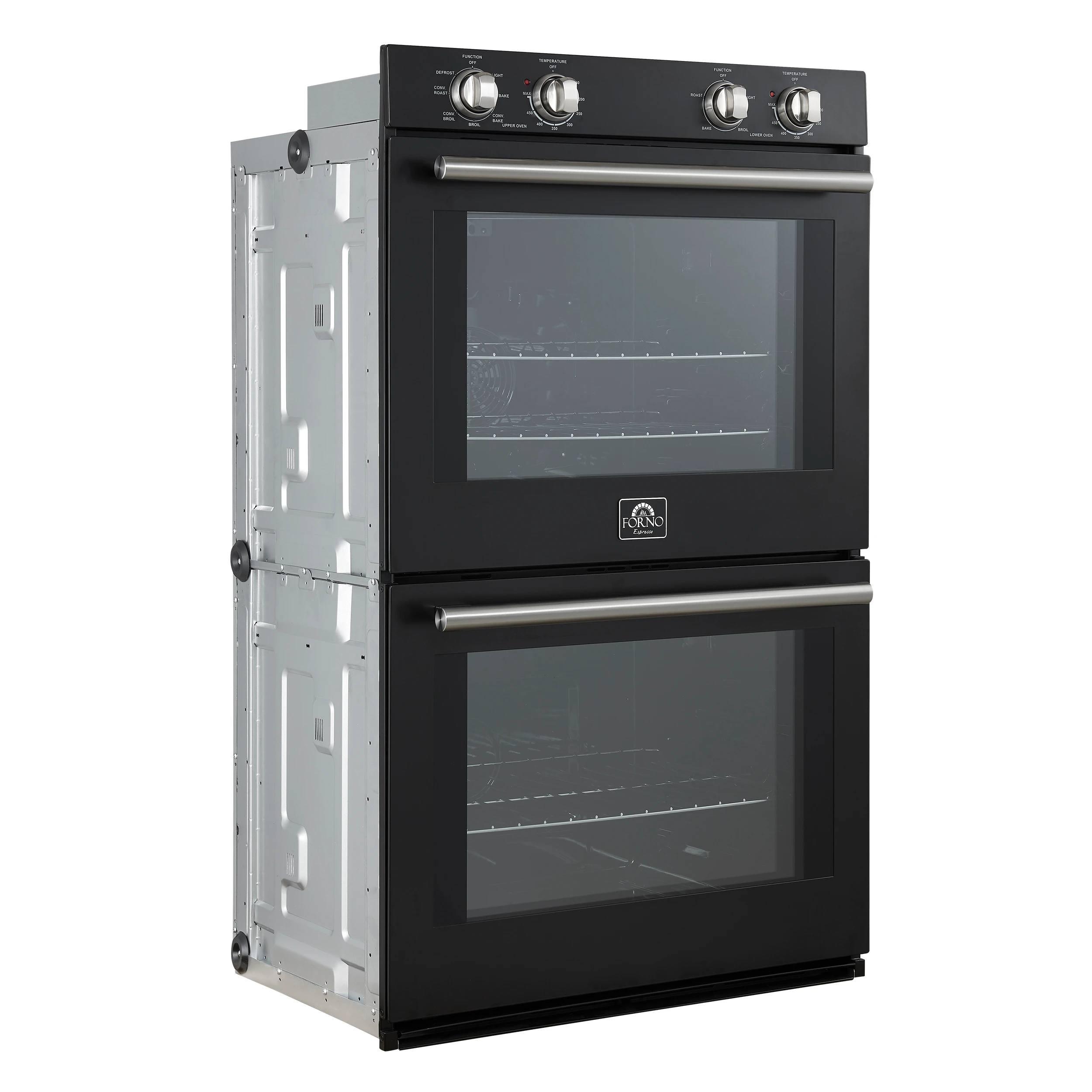 Vomero 30-Inch Double Wall Oven, , 10 cu.ft Total Capacity, 7100W Convection, Mechanical Controls, Manuel Steam Clean FBOEL132430BLK