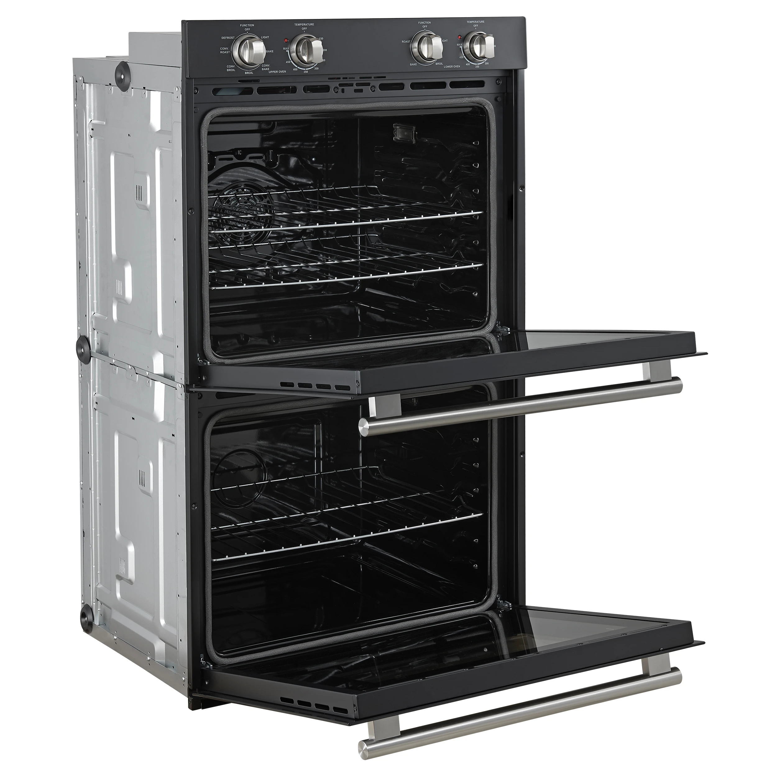 Vomero 30-Inch Double Wall Oven, , 10 cu.ft Total Capacity, 7100W Convection, Mechanical Controls, Manuel Steam Clean FBOEL132430BLK