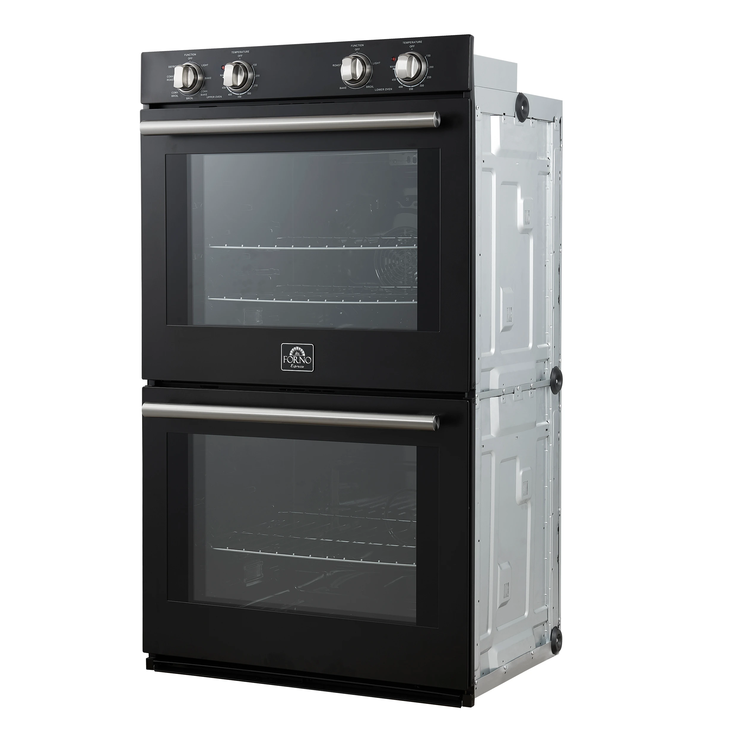 Vomero 30-Inch Double Wall Oven, , 10 cu.ft Total Capacity, 7100W Convection, Mechanical Controls, Manuel Steam Clean FBOEL132430BLK