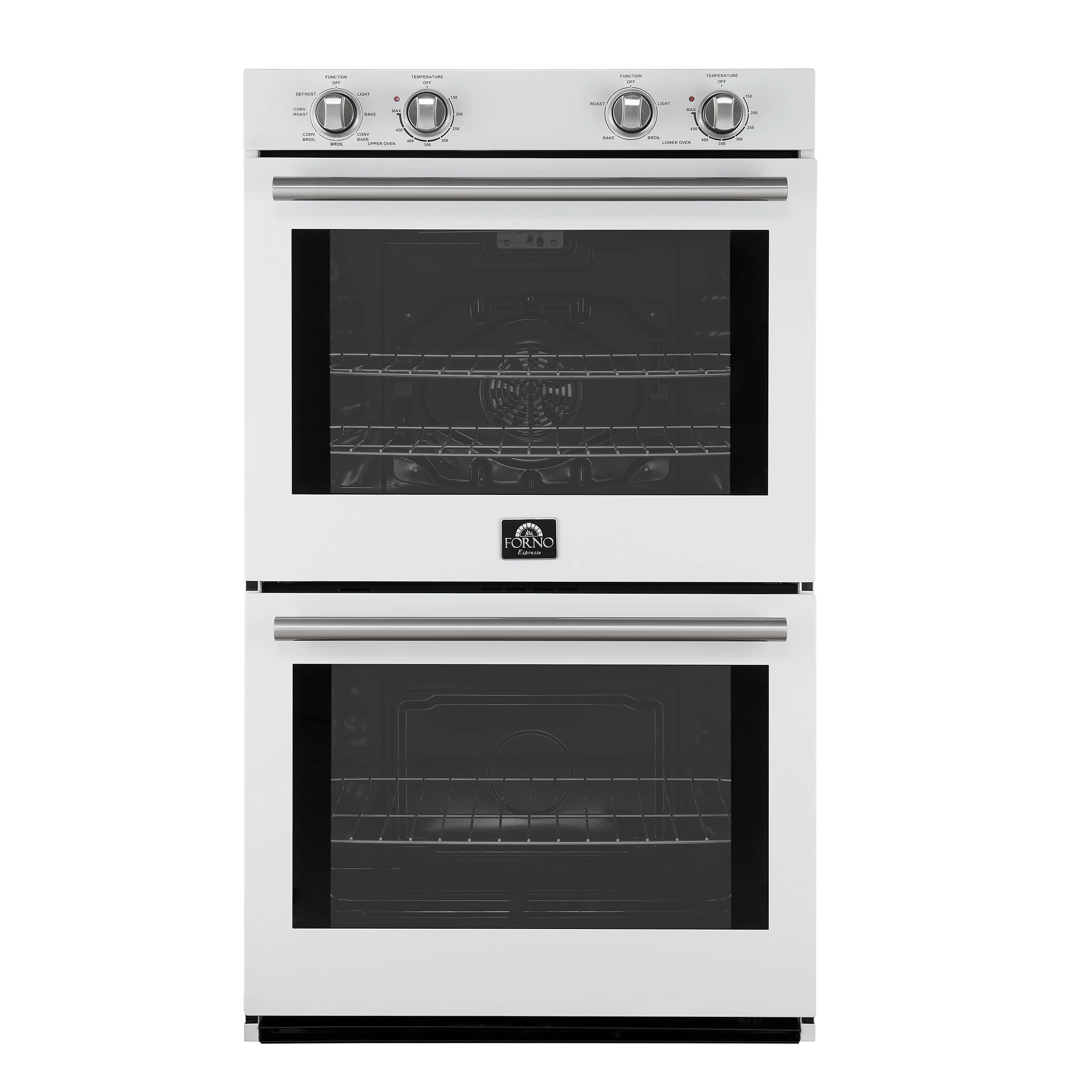 Vomero 30-Inch Double Wall Oven, , 10 cu.ft Total Capacity, 7100W Convection, Mechanical Controls, Manuel Steam Clean FBOEL132430WHT