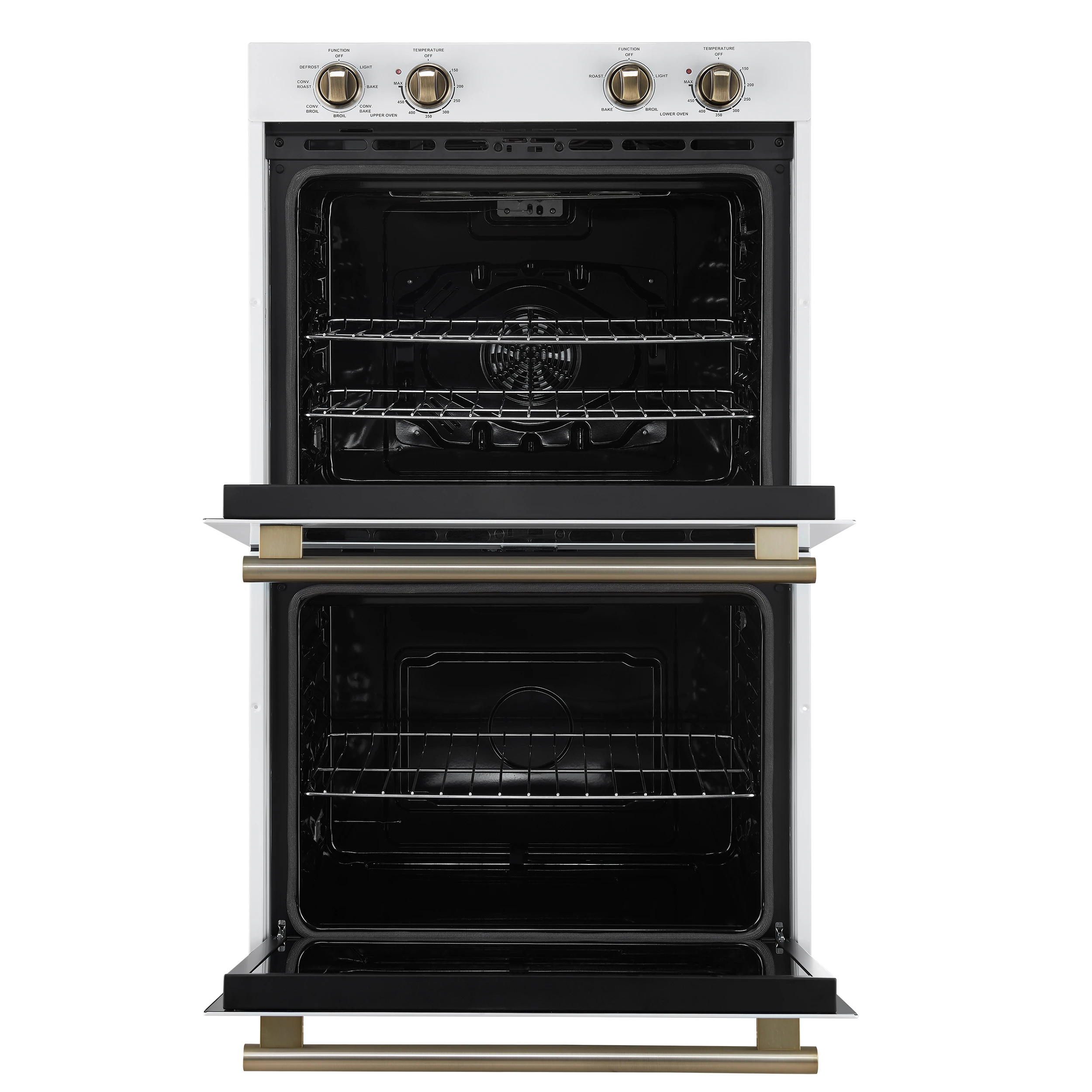 Vomero 30-Inch Double Wall Oven, , 10 cu.ft Total Capacity, 7100W Convection, Mechanical Controls, Manuel Steam Clean FBOEL132430WHT