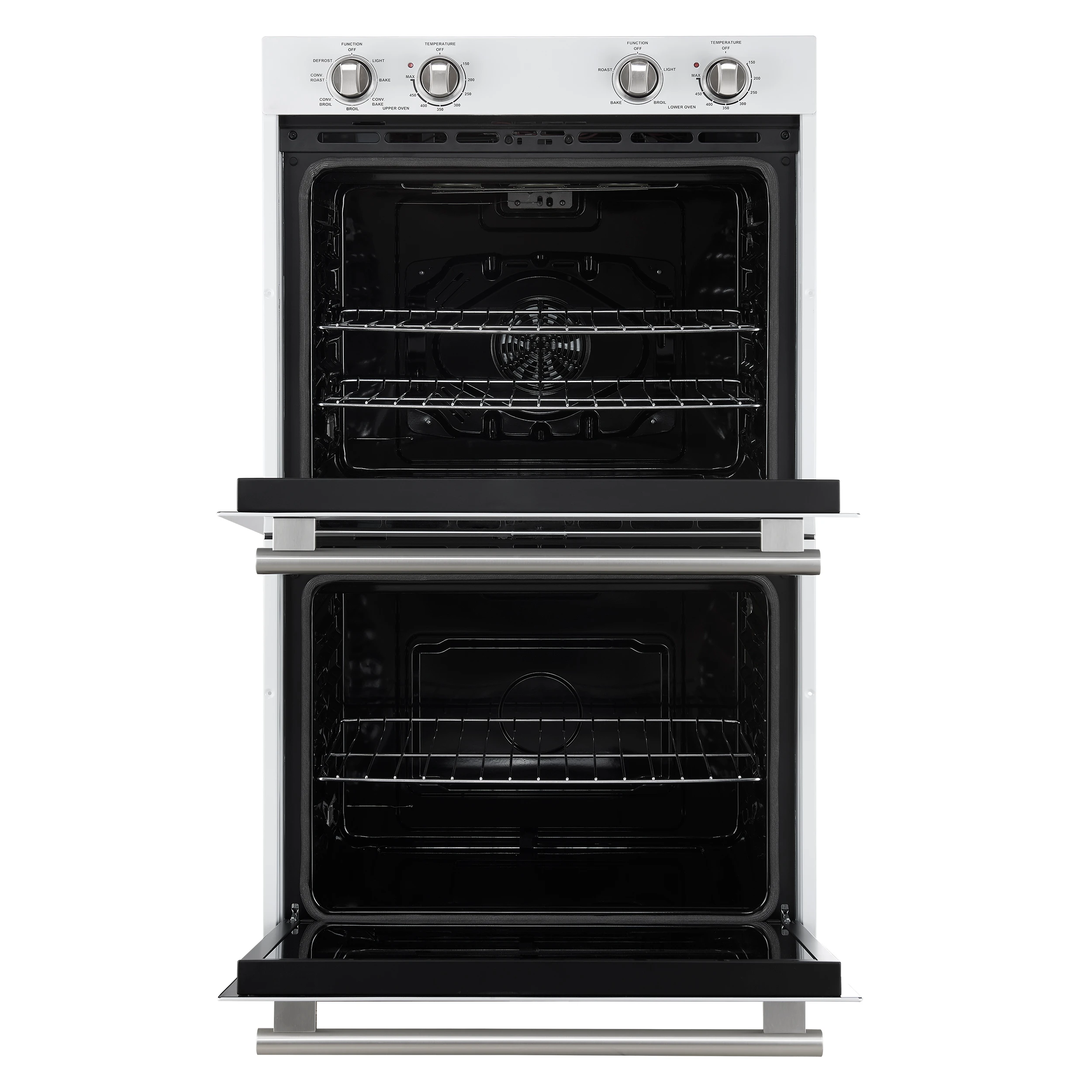 Vomero 30-Inch Double Wall Oven, , 10 cu.ft Total Capacity, 7100W Convection, Mechanical Controls, Manuel Steam Clean FBOEL132430WHT
