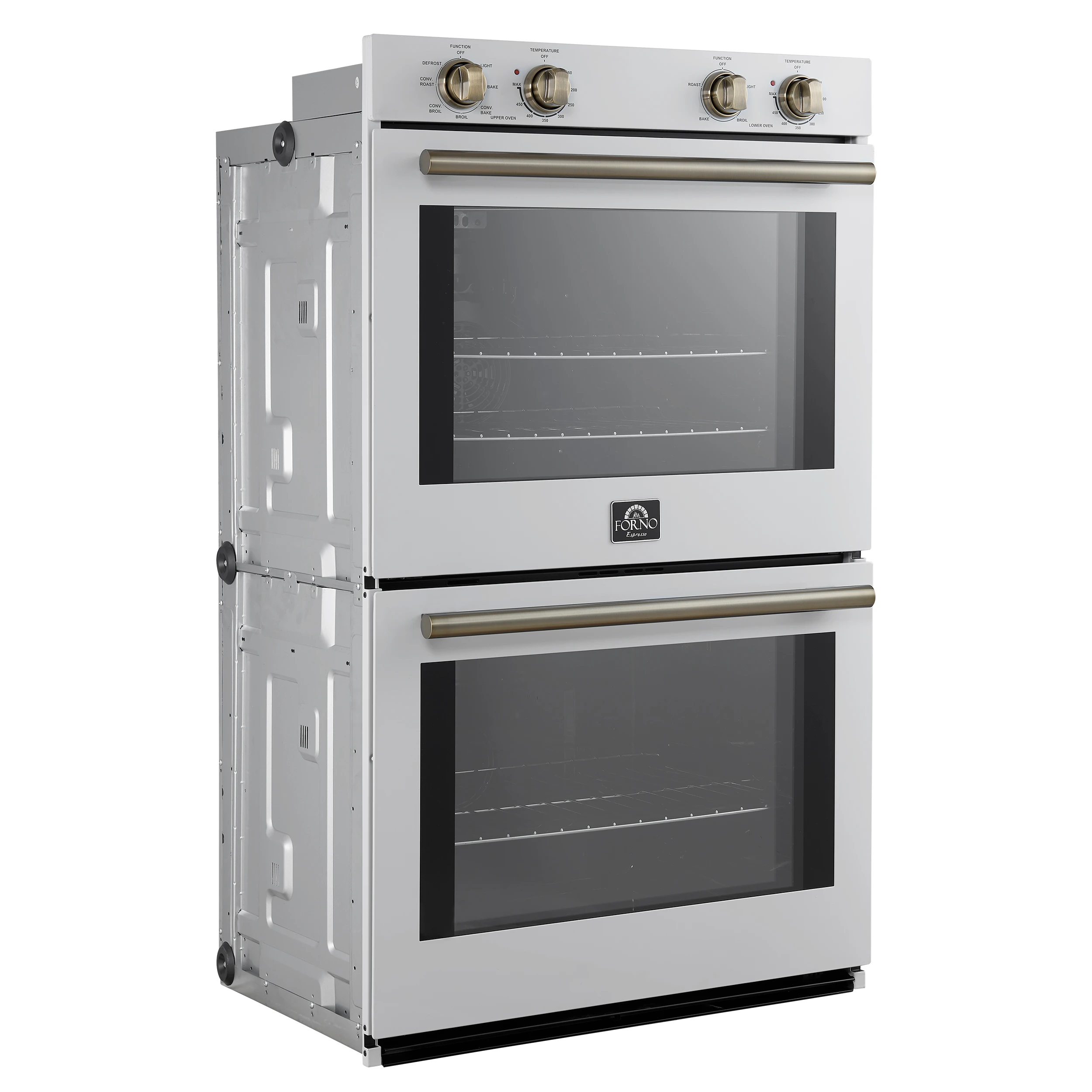 Vomero 30-Inch Double Wall Oven, , 10 cu.ft Total Capacity, 7100W Convection, Mechanical Controls, Manuel Steam Clean FBOEL132430WHT