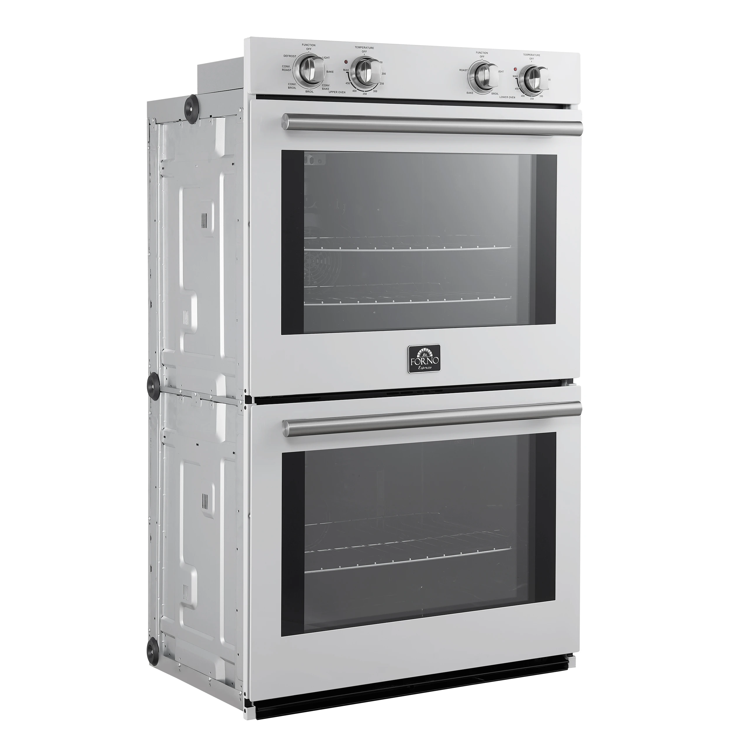 Vomero 30-Inch Double Wall Oven, , 10 cu.ft Total Capacity, 7100W Convection, Mechanical Controls, Manuel Steam Clean FBOEL132430WHT