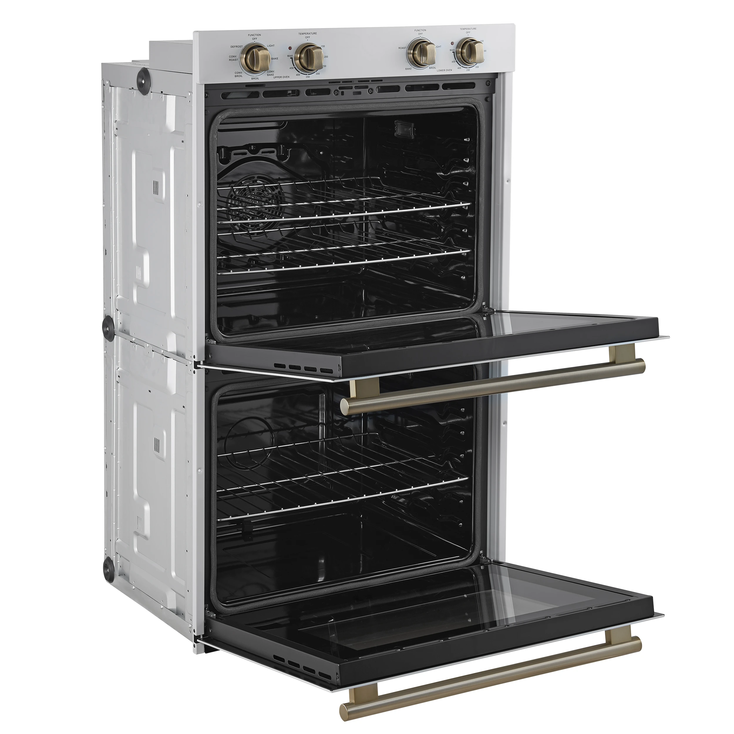 Vomero 30-Inch Double Wall Oven, , 10 cu.ft Total Capacity, 7100W Convection, Mechanical Controls, Manuel Steam Clean FBOEL132430WHT