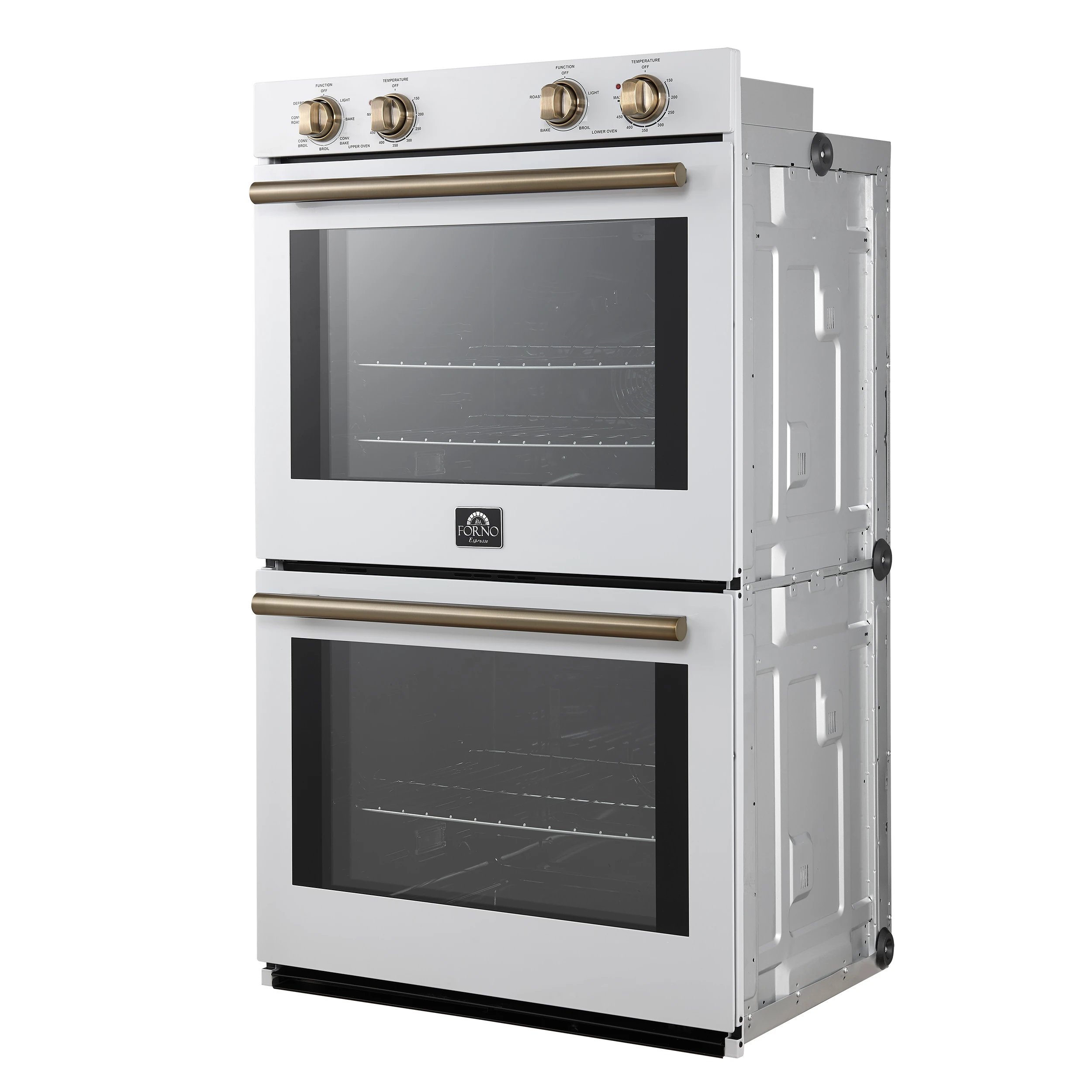 Vomero 30-Inch Double Wall Oven, , 10 cu.ft Total Capacity, 7100W Convection, Mechanical Controls, Manuel Steam Clean FBOEL132430WHT