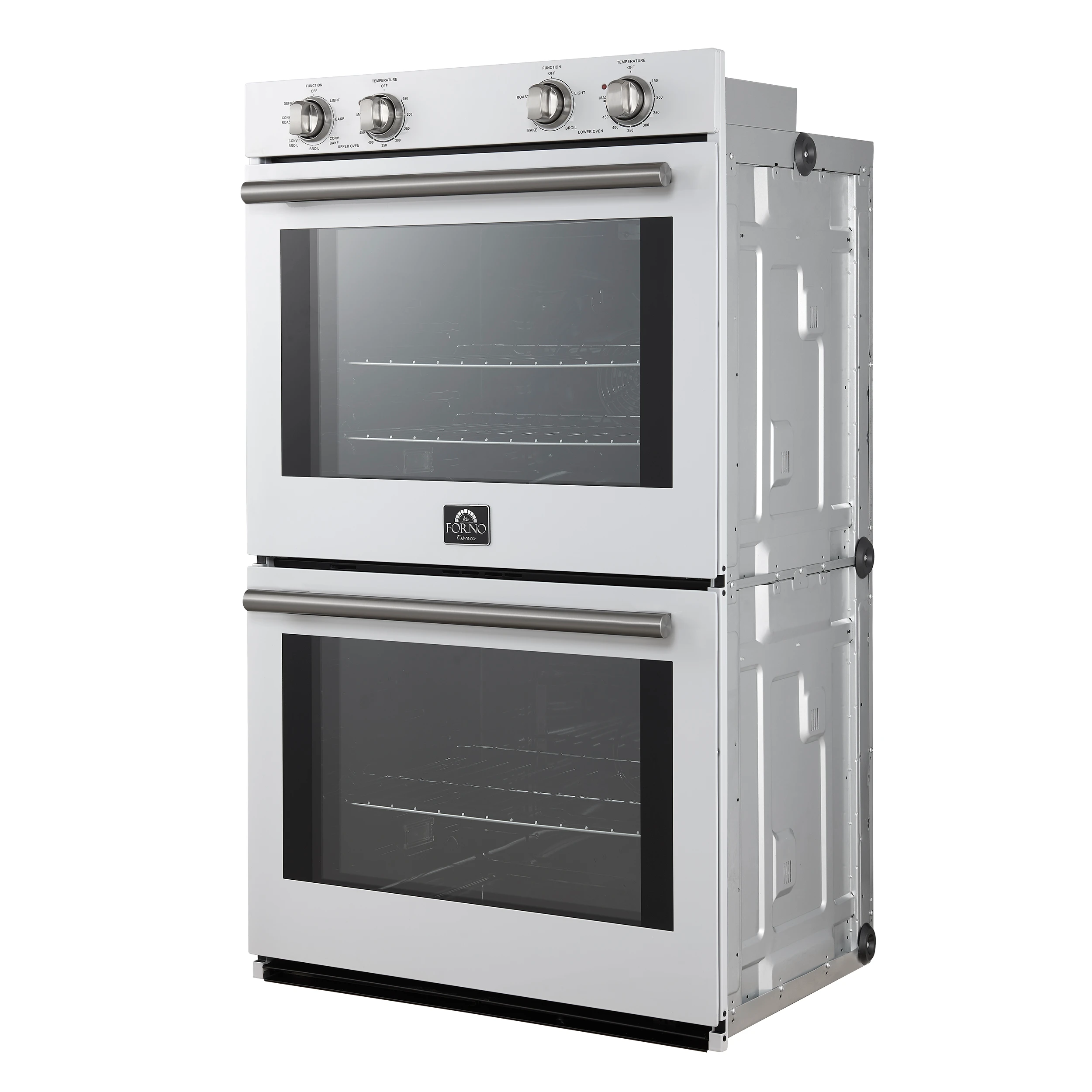 Vomero 30-Inch Double Wall Oven, , 10 cu.ft Total Capacity, 7100W Convection, Mechanical Controls, Manuel Steam Clean FBOEL132430WHT