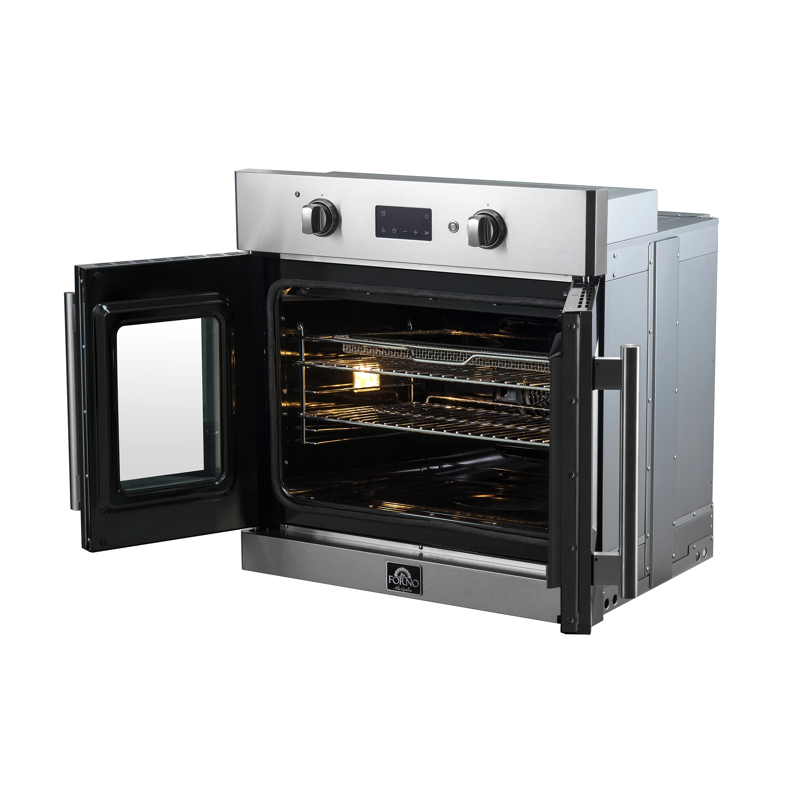 Asti 30-Inch French Door Electric Wall Oven in Stainless Steel, 3.68 cu. ft. True Convection, 3,600W, Air Fry, Sous Vide, Self-Clean FBOEL133330