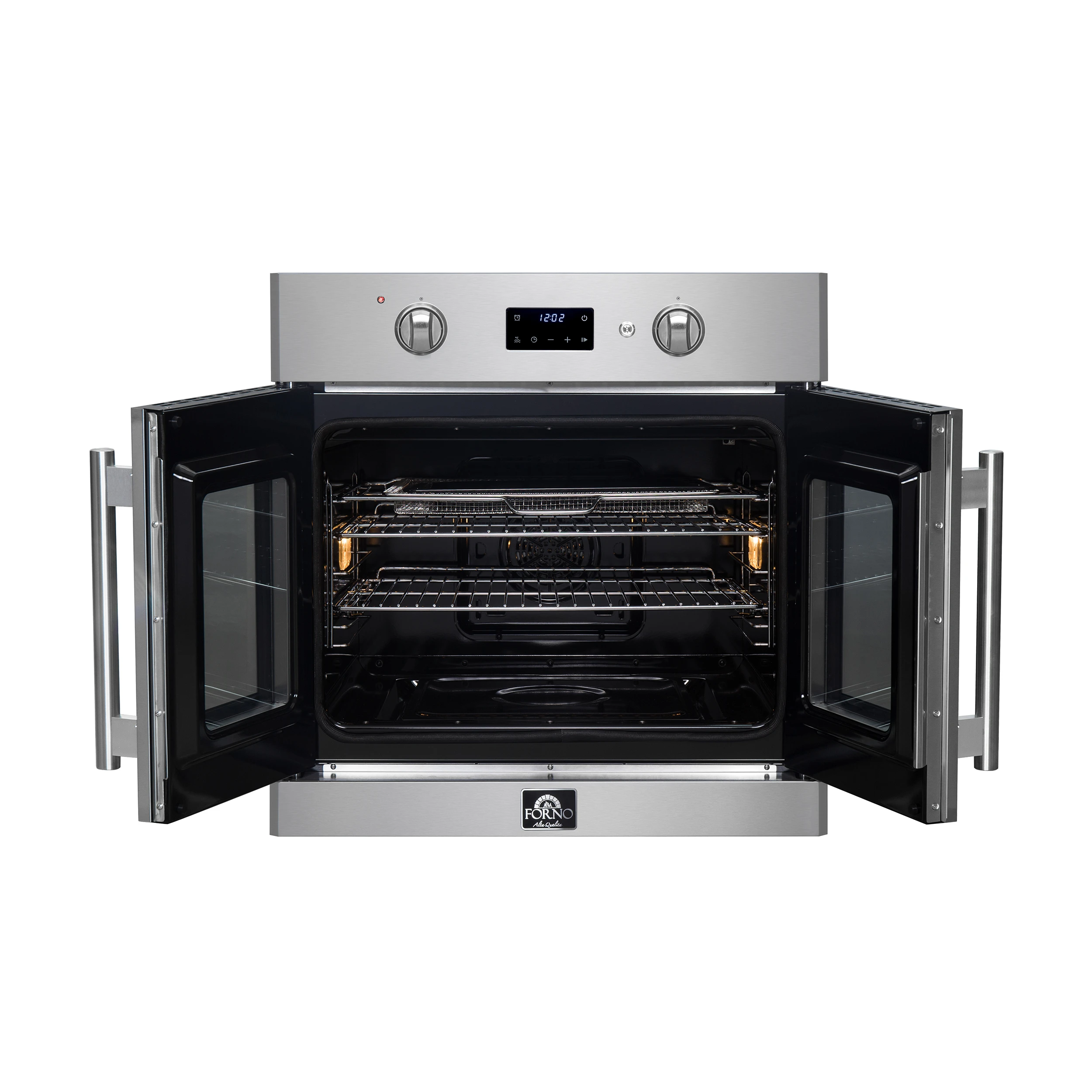 Asti 30-Inch French Door Electric Wall Oven in Stainless Steel, 3.68 cu. ft. True Convection, 3,600W, Air Fry, Sous Vide, Self-Clean FBOEL133330