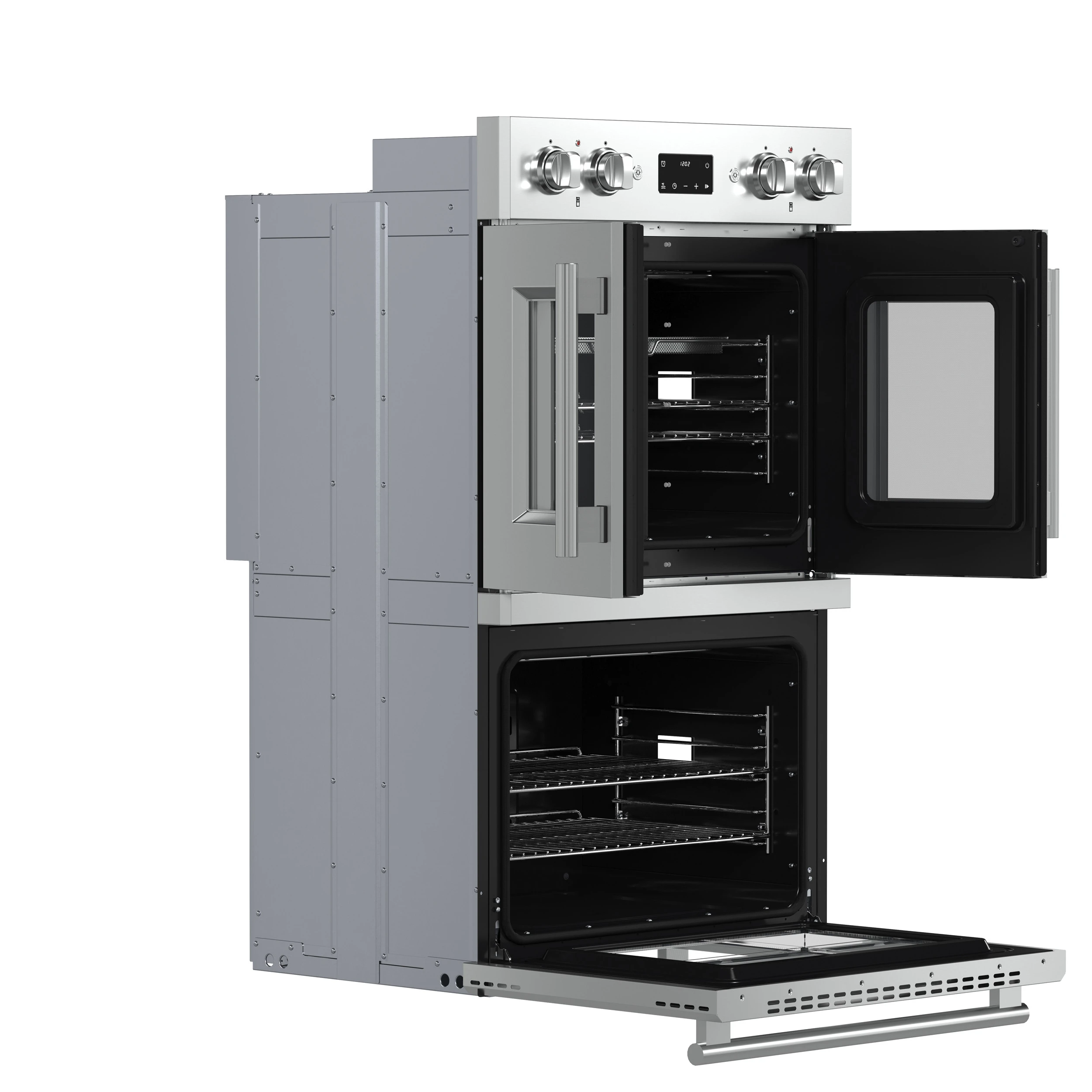 Asti 30-Inch Double Electric Wall Oven with Upper French Doors in , 7.36 cu. ft. Dual True Convection, 7,200W, Air Fry, Sous Vide, Self-Clean FBOEL134030