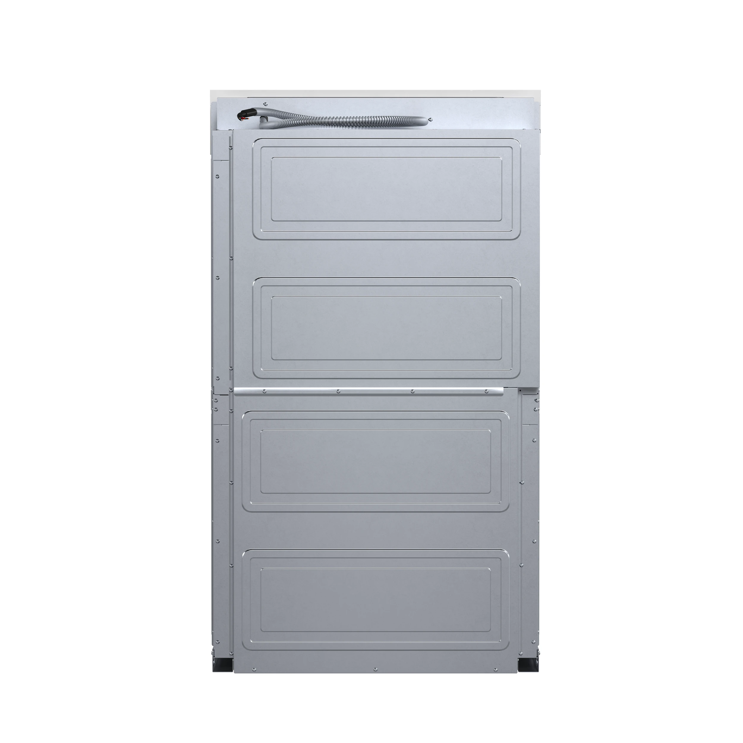 Asti 30-Inch Double Electric Wall Oven with Upper French Doors in & Antique Brass, 7.36 cu. ft. Dual True Convection, 7,200W, Air Fry, Sous Vide, Self-Clean FBOEL134030WHT