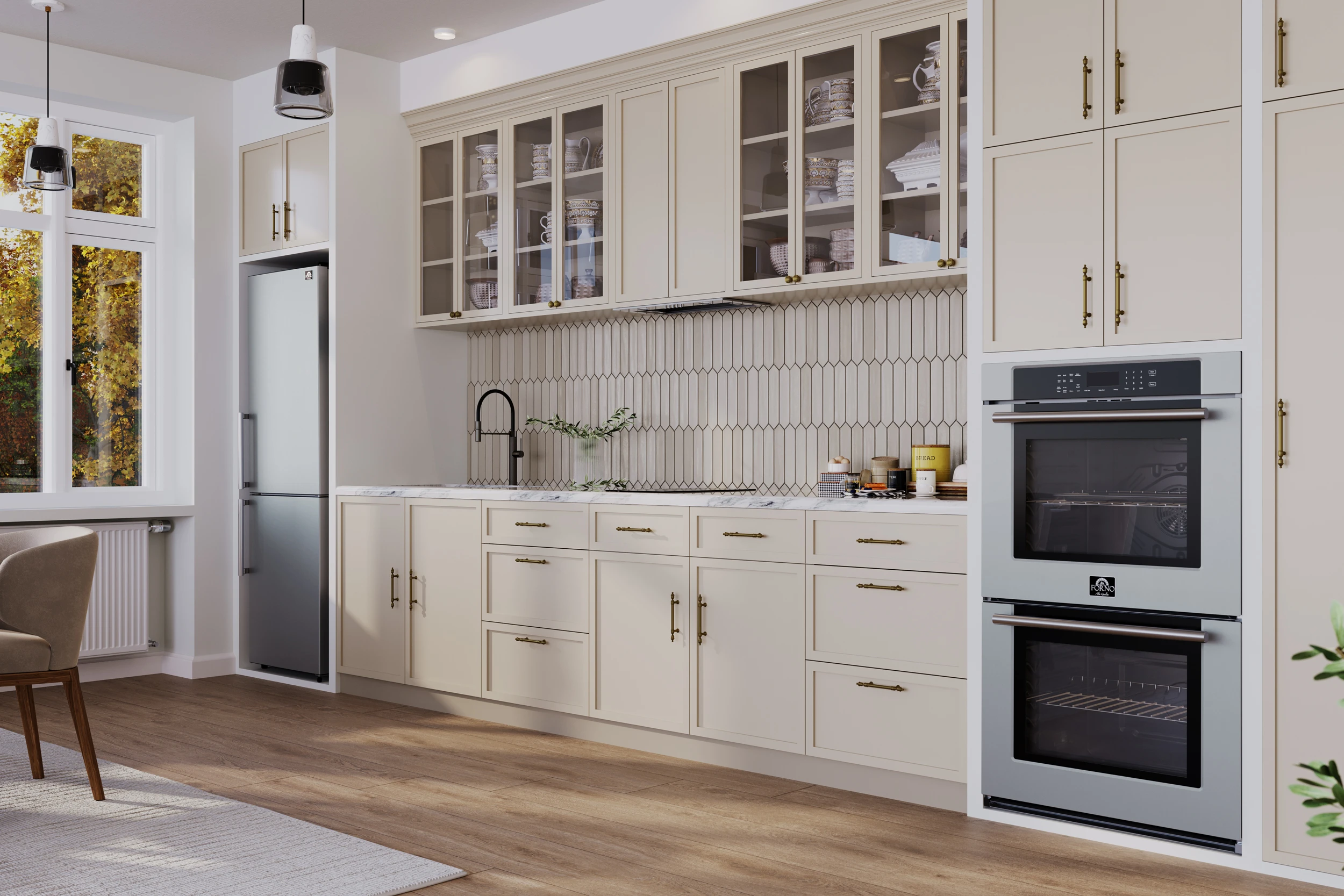 Villarosa 30-Inch Built-In Double Wall Oven, , Convection Cooking, Touch Control Panel, Self-Cleaning Function FBOEL136530