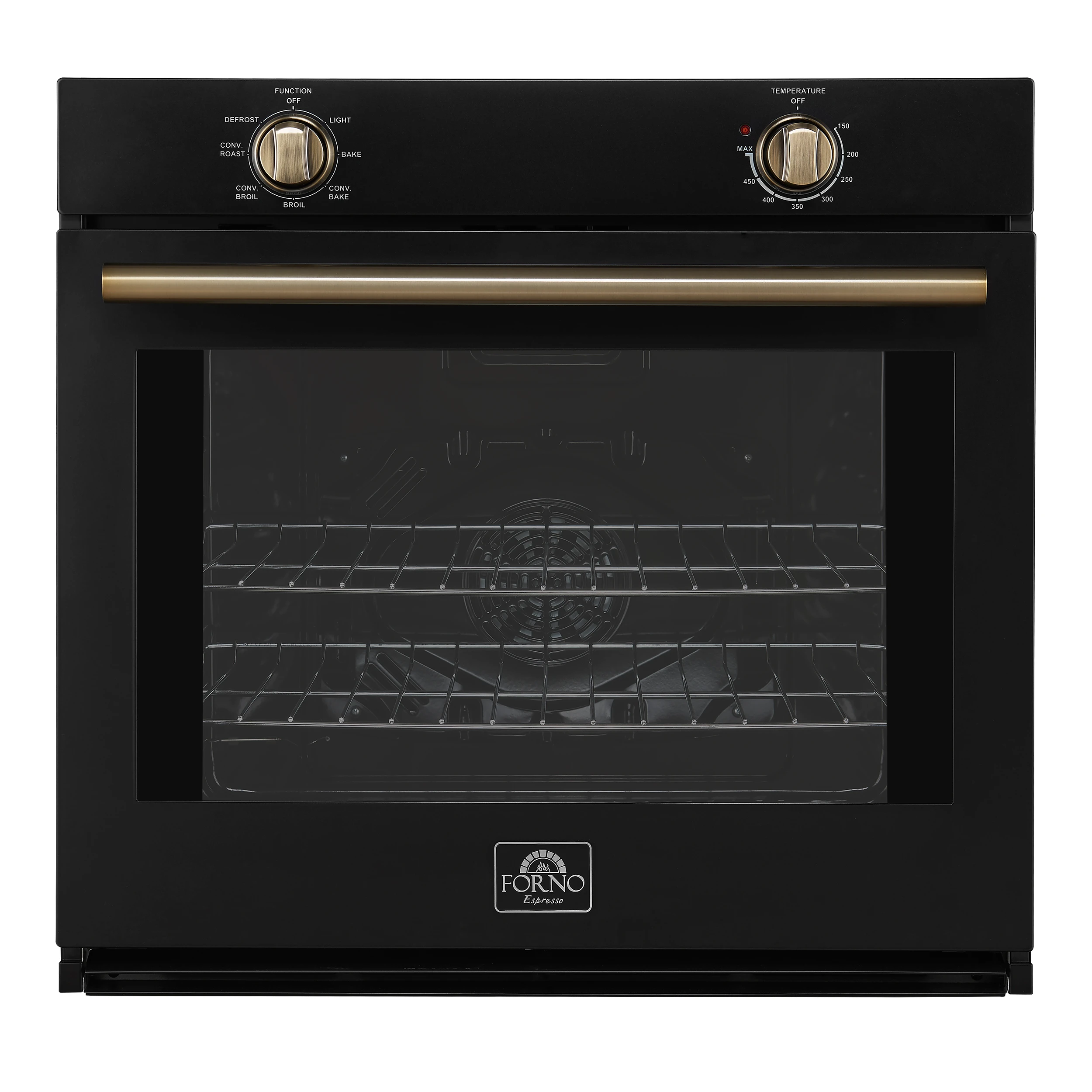 Vomero 30-Inch Wall Oven, , 5 cu.ft Capacity, 3550 Watts Convection, Mechanical Controls, Manuel Steam Clean FBOEL137030BLK