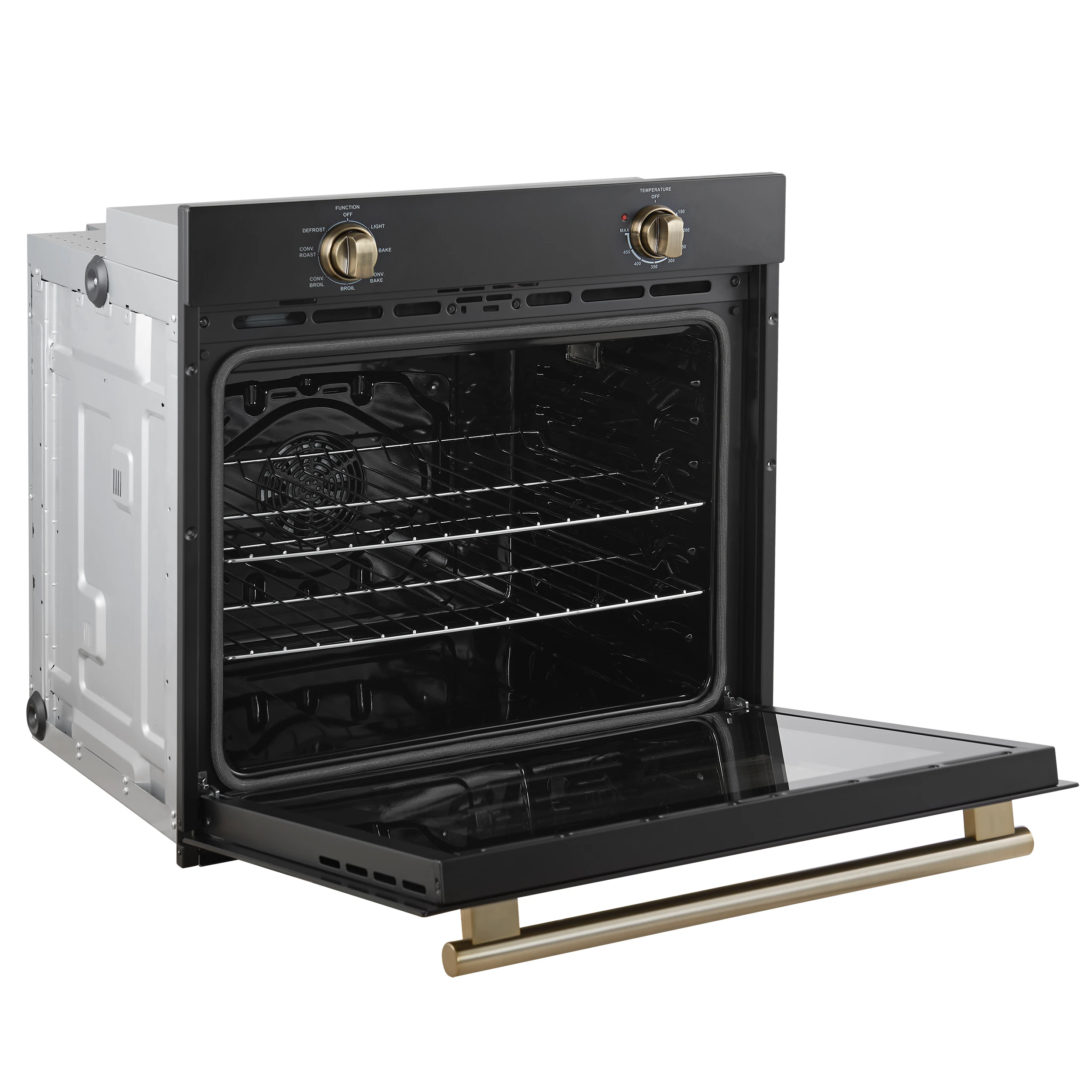 Vomero 30-Inch Wall Oven, , 5 cu.ft Capacity, 3550 Watts Convection, Mechanical Controls, Manuel Steam Clean FBOEL137030BLK