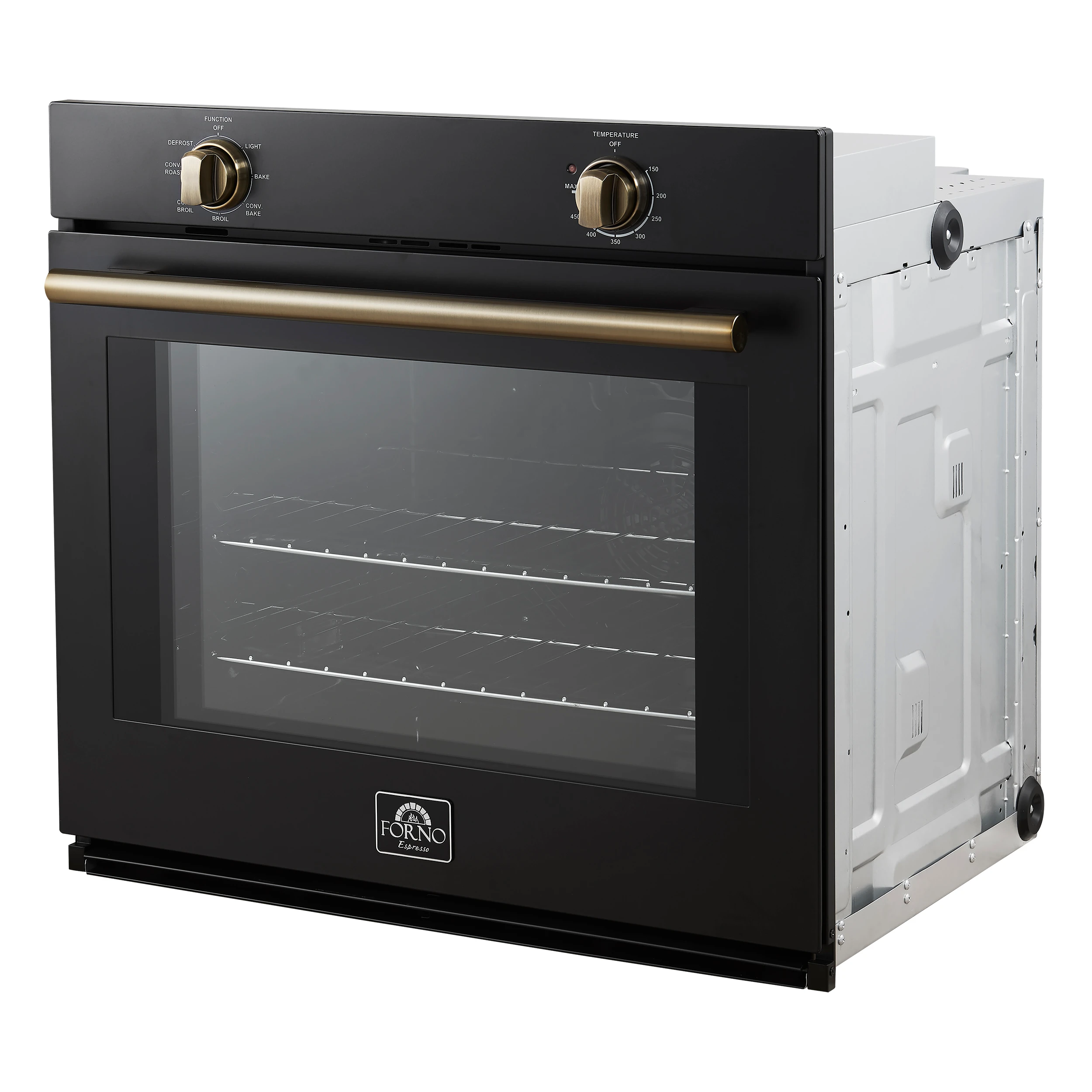 Vomero 30-Inch Wall Oven, , 5 cu.ft Capacity, 3550 Watts Convection, Mechanical Controls, Manuel Steam Clean FBOEL137030BLK