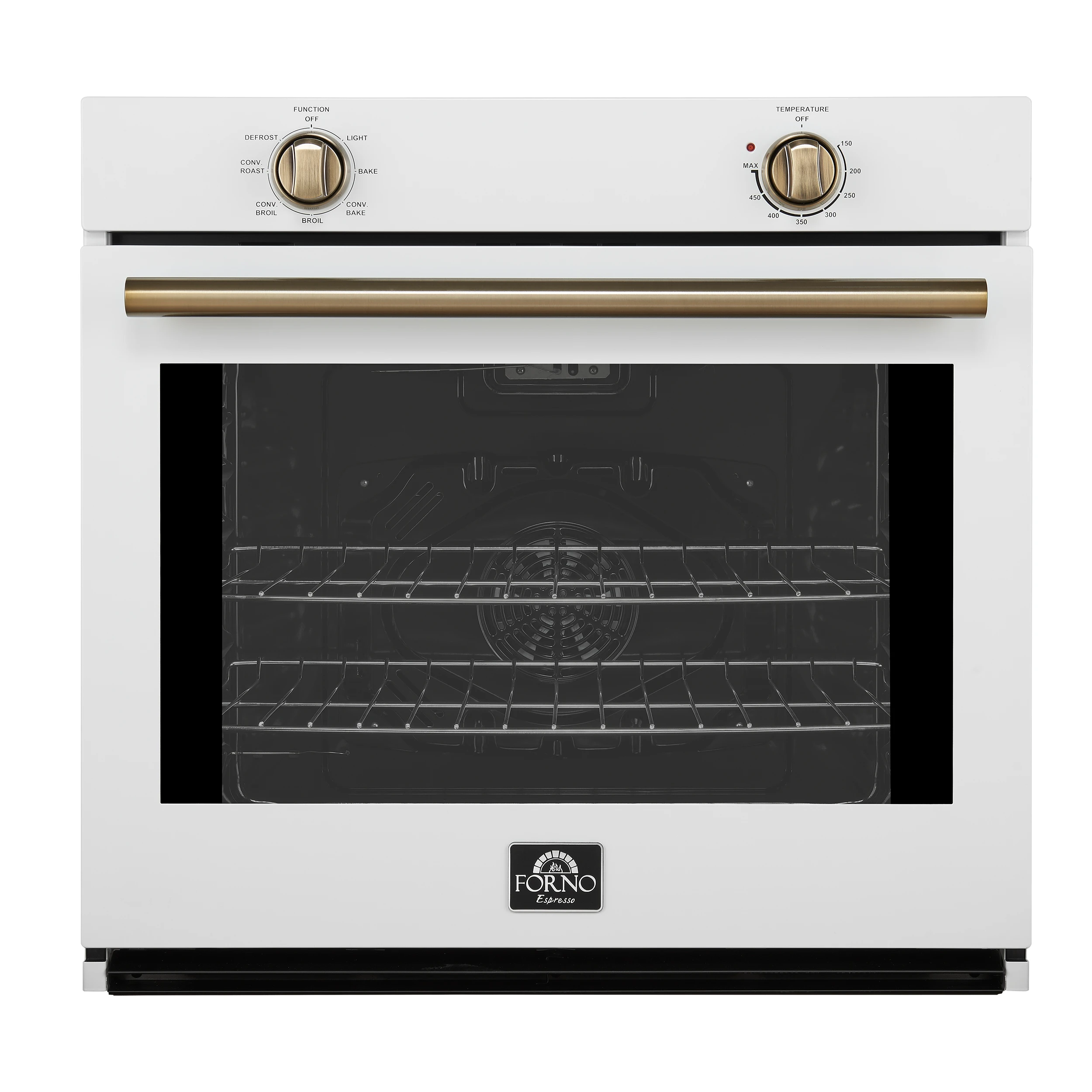 Vomero 30-Inch Wall Oven, , 5 cu.ft Capacity, 3550 Watts Convection, Mechanical Controls, Manuel Steam Clean FBOEL137030WHT