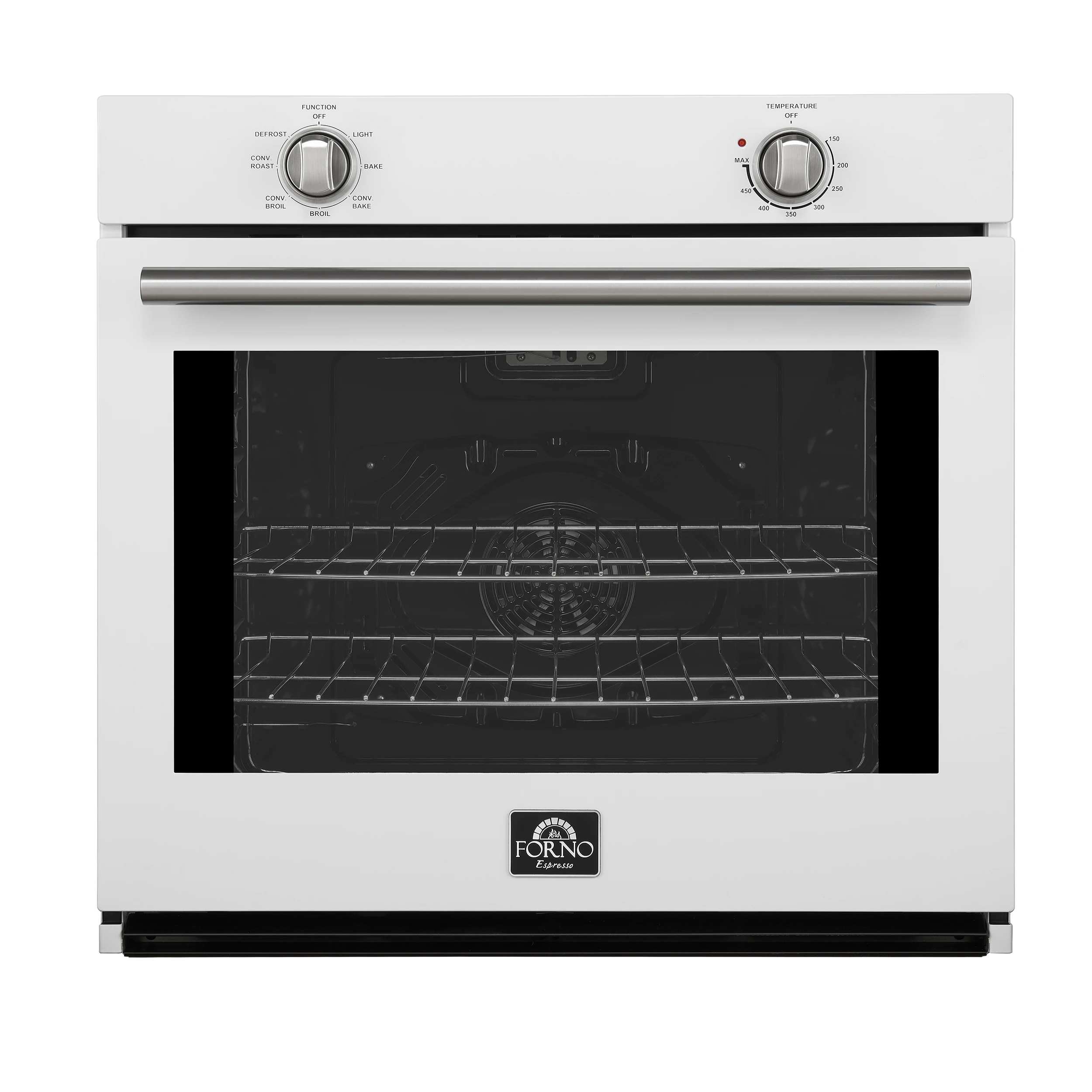 Vomero 30-Inch Wall Oven, , 5 cu.ft Capacity, 3550 Watts Convection, Mechanical Controls, Manuel Steam Clean FBOEL137030WHT