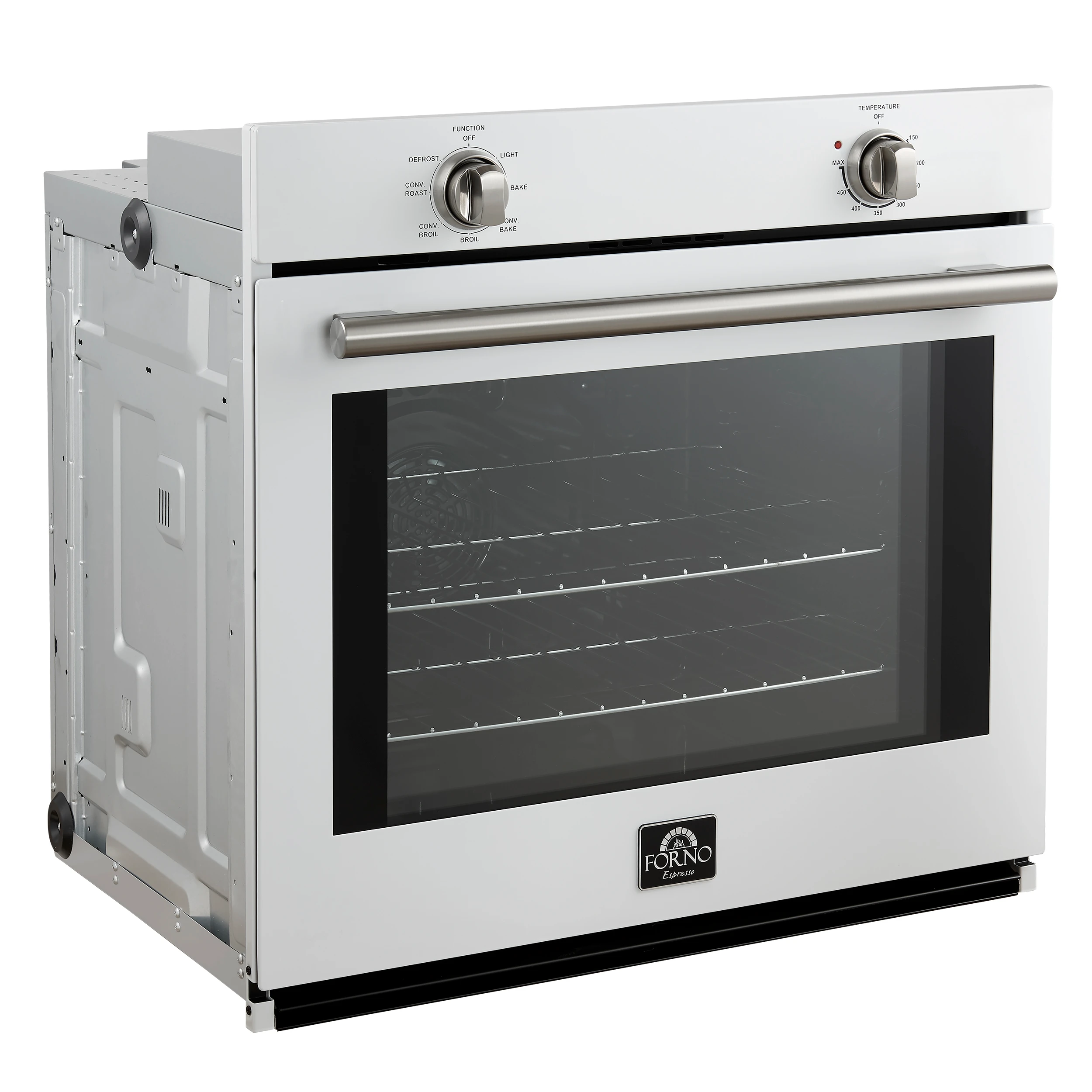 Vomero 30-Inch Wall Oven, , 5 cu.ft Capacity, 3550 Watts Convection, Mechanical Controls, Manuel Steam Clean FBOEL137030WHT
