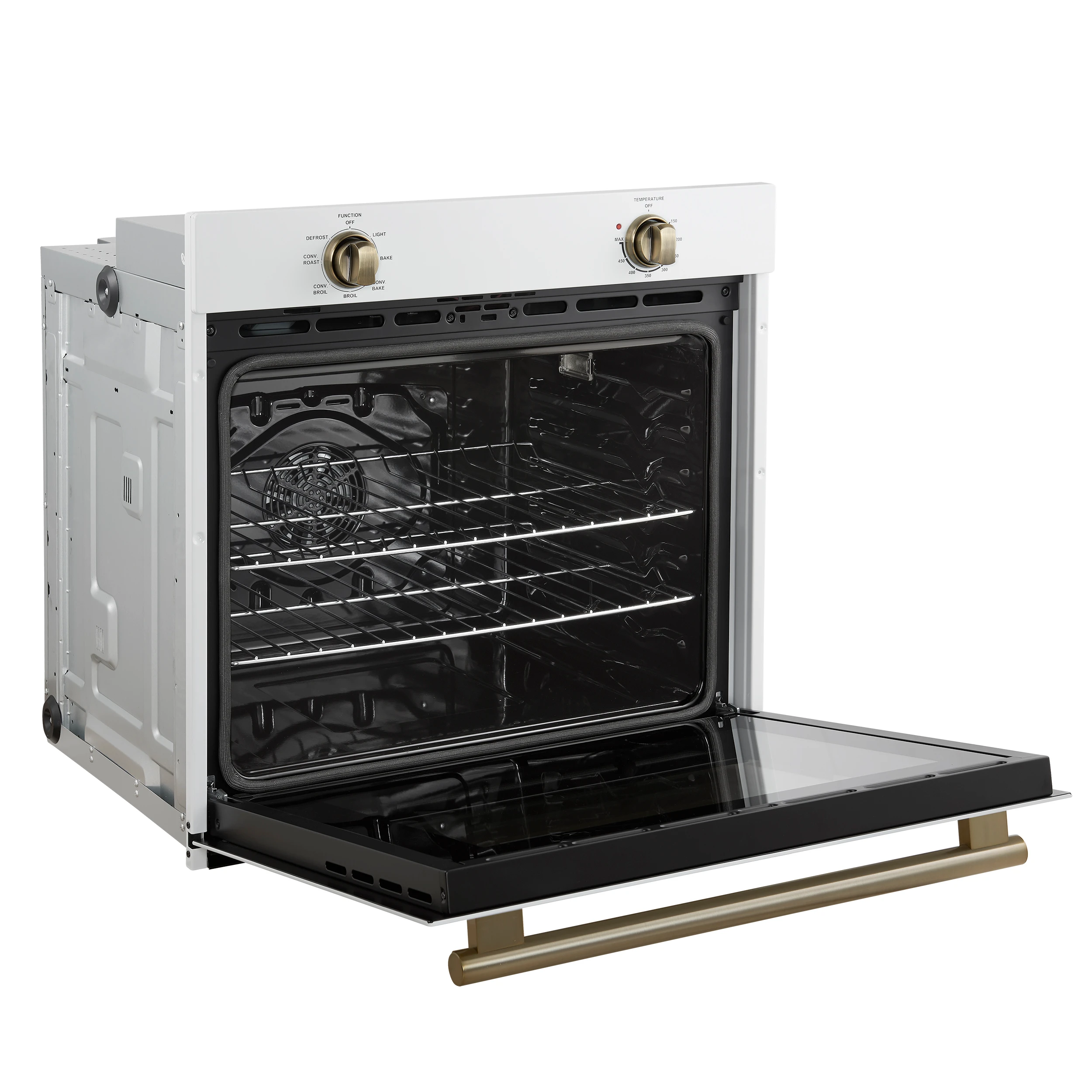 Vomero 30-Inch Wall Oven, , 5 cu.ft Capacity, 3550 Watts Convection, Mechanical Controls, Manuel Steam Clean FBOEL137030WHT
