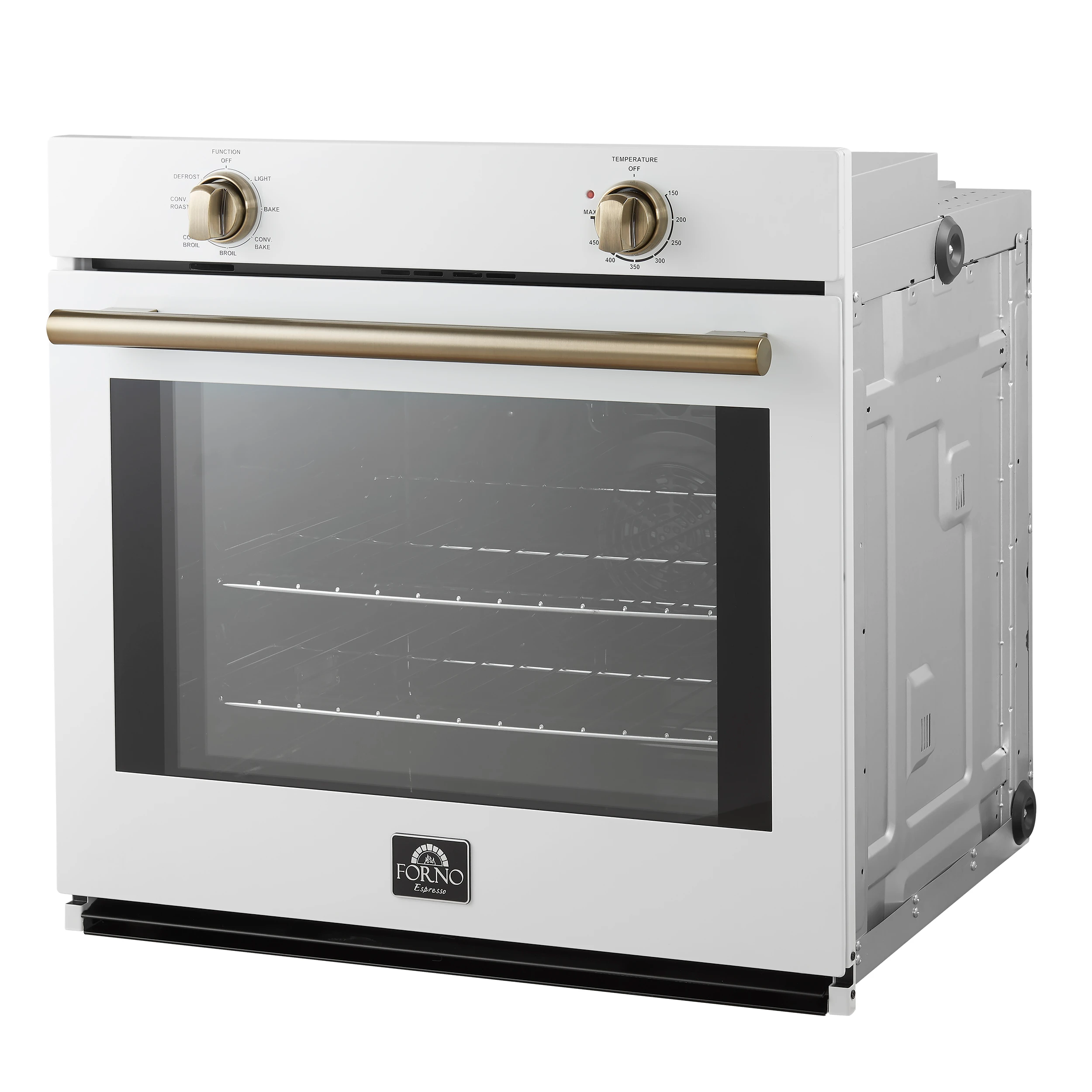 Vomero 30-Inch Wall Oven, , 5 cu.ft Capacity, 3550 Watts Convection, Mechanical Controls, Manuel Steam Clean FBOEL137030WHT