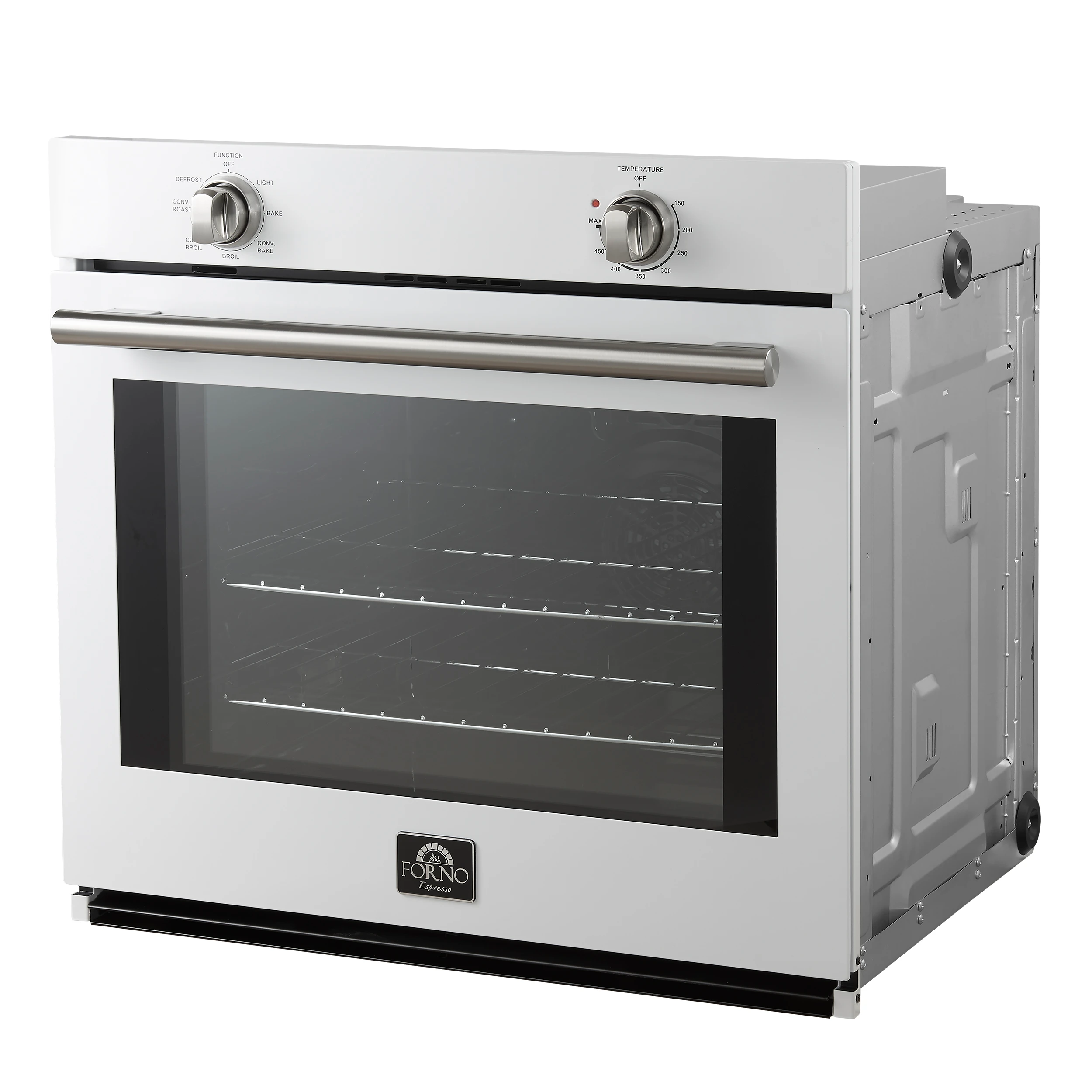 Vomero 30-Inch Wall Oven, , 5 cu.ft Capacity, 3550 Watts Convection, Mechanical Controls, Manuel Steam Clean FBOEL137030WHT