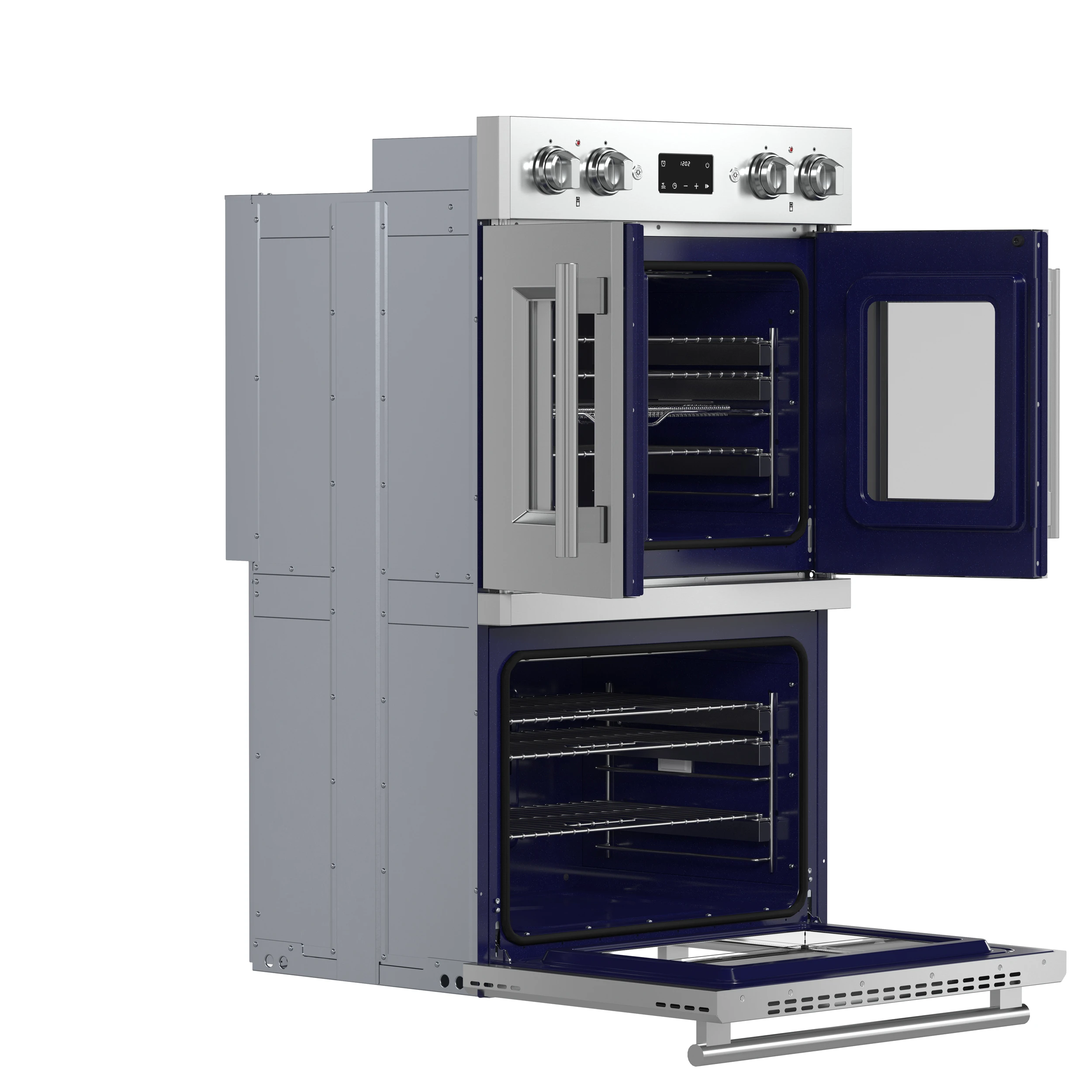 Gallico 30-Inch Electric French Door Double Oven, , Convection Cooking, Touch Control Panel, Self-Cleaning Function FBOEL138830