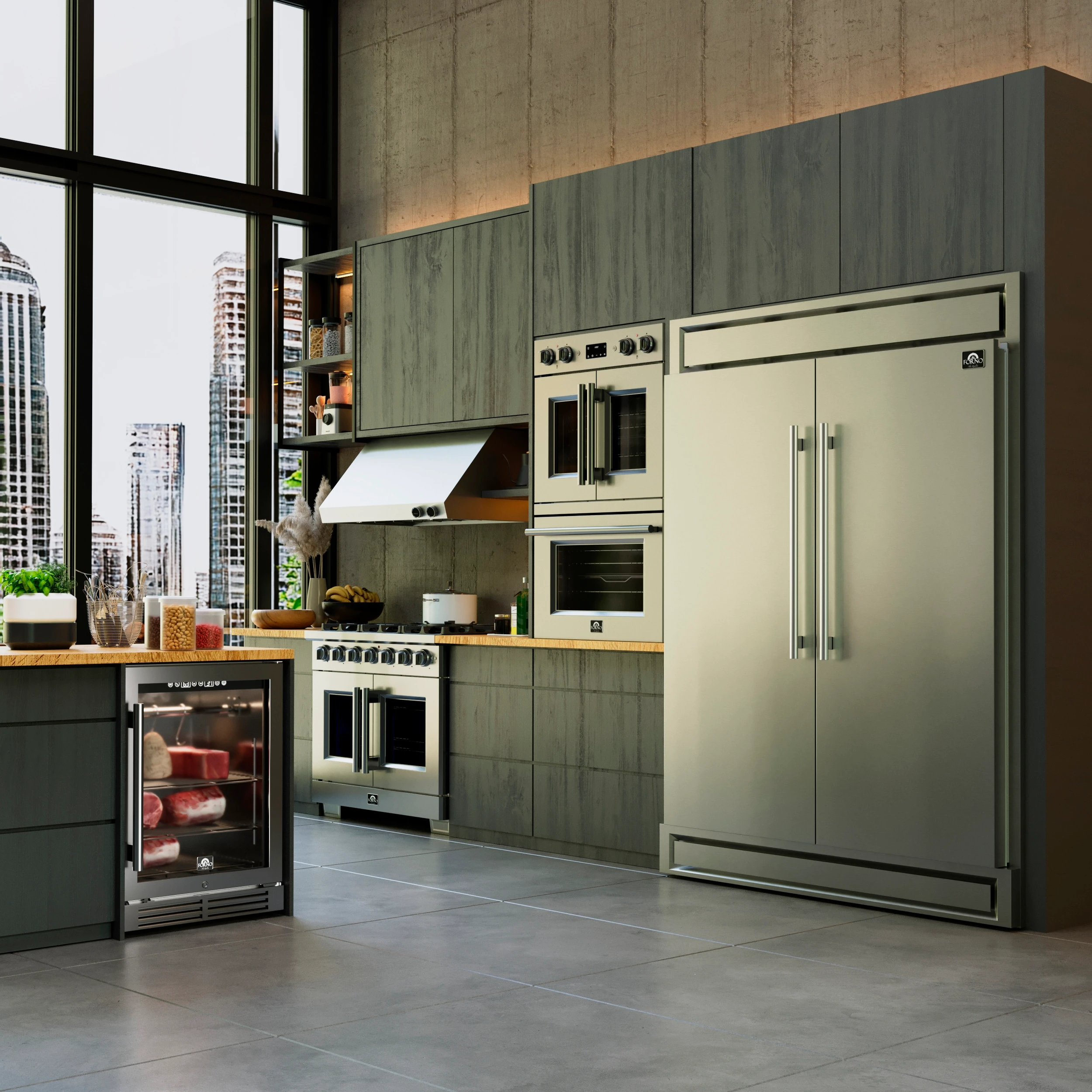 Gallico 30-Inch Electric French Door Double Oven, , Convection Cooking, Touch Control Panel, Self-Cleaning Function FBOEL138830