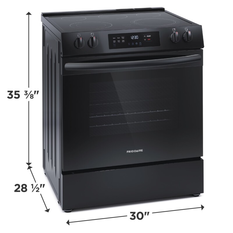 30" Electric Range with Steam Clean view 4