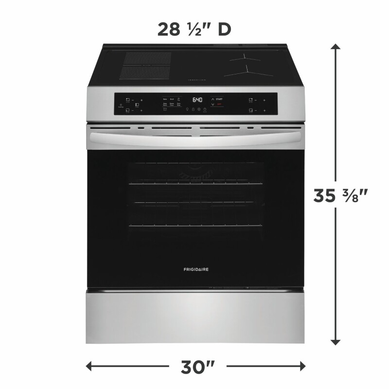 30" Front Control Induction Range with Air Fry view 2