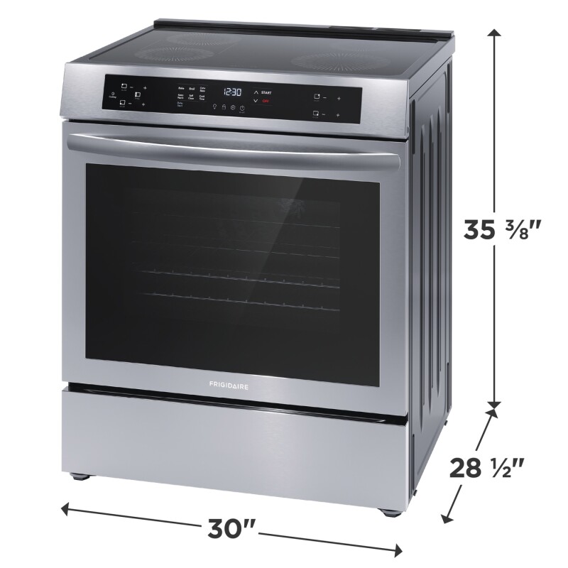 30" Front Control Induction Range with Convection Bake view 7