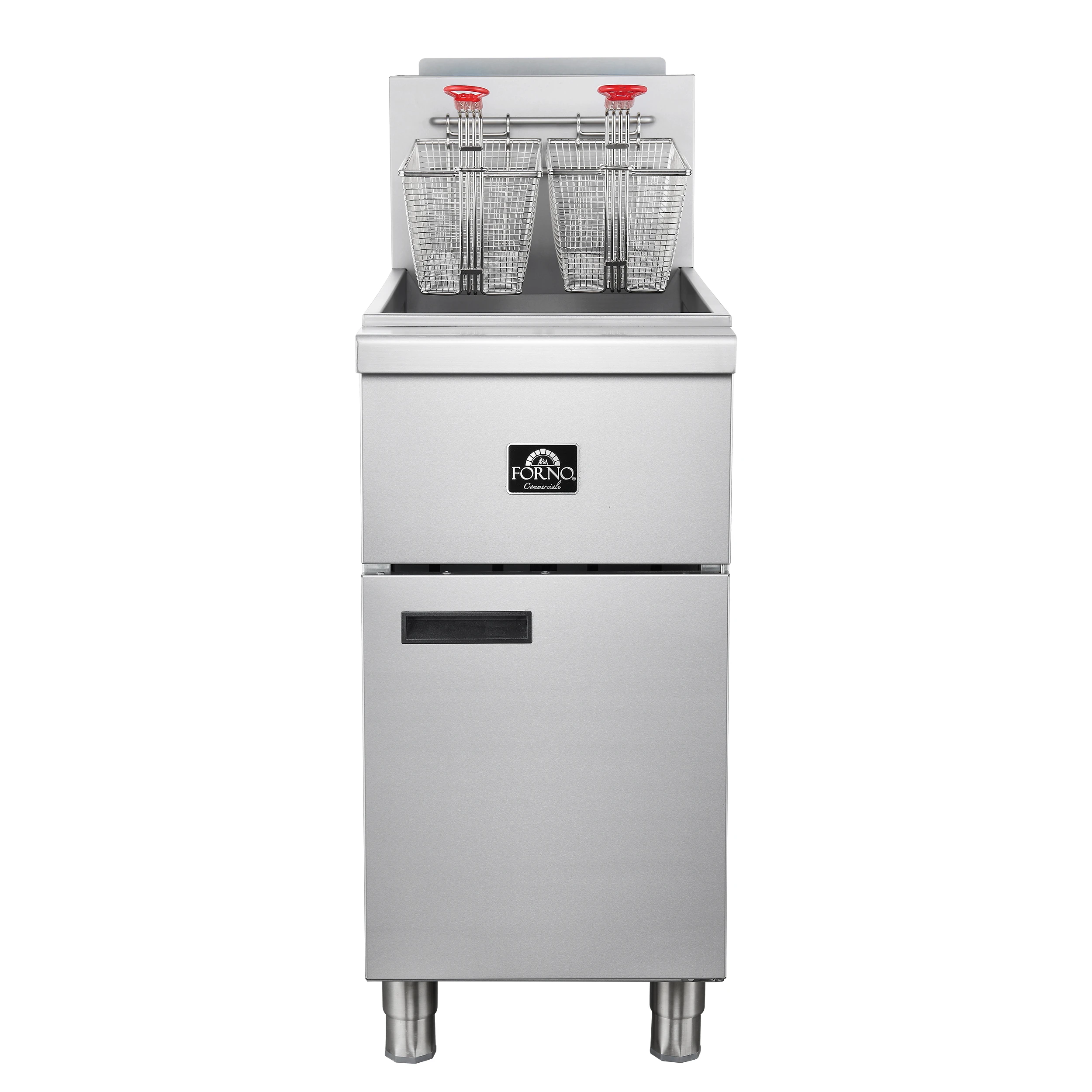 Commerciale Natural Gas Deep Fryer, 4 Burners 120,000 BTU, 50 lbs Oil Capacity FCMGF0023