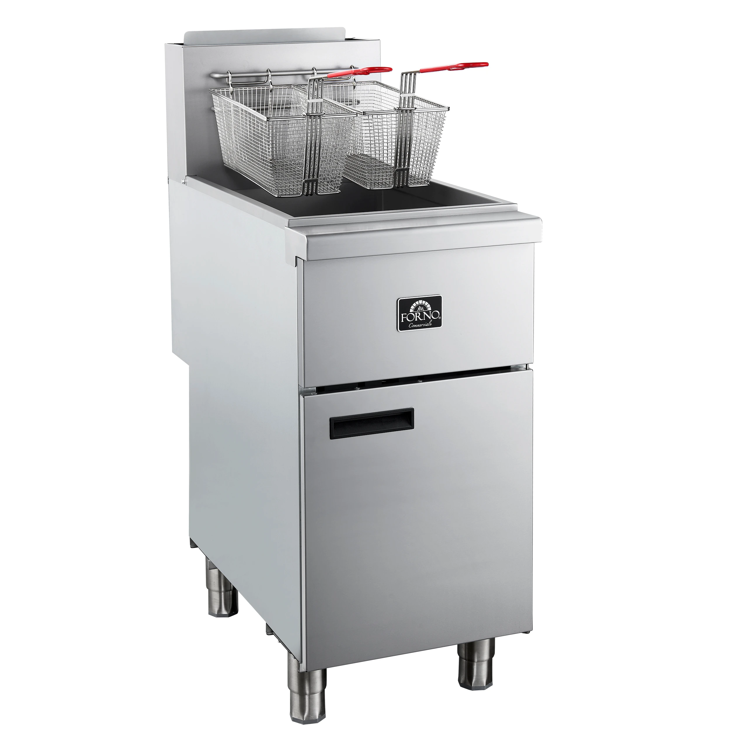 Commerciale Natural Gas Deep Fryer, 4 Burners 120,000 BTU, 50 lbs Oil Capacity FCMGF0023