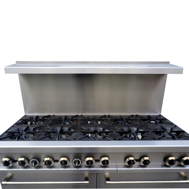 Commerciale 60 Inch Gas Range, 10 Burners 300,000 BTU Total, 9.3 cu.ft. Ovens FCMGR009360