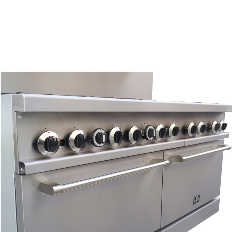 Commerciale 60 Inch Gas Range, 10 Burners 300,000 BTU Total, 9.3 cu.ft. Ovens FCMGR009360