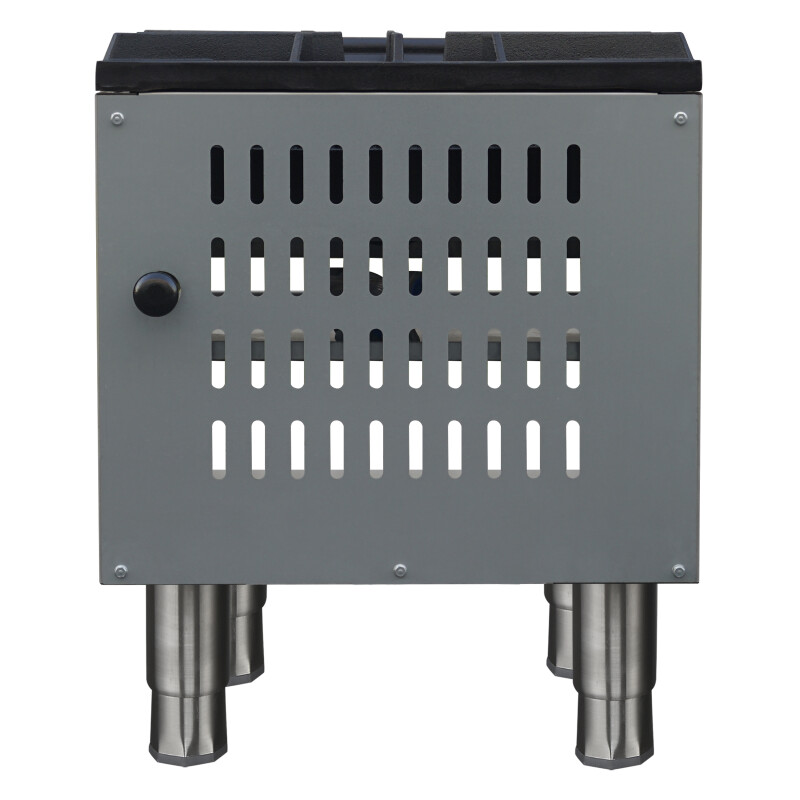Commerciale gas stock pot range, 1 powerful 3-ring burner, 80,000 BTU, durable stainless steel, heavy-duty cast iron grate FCMSP008918