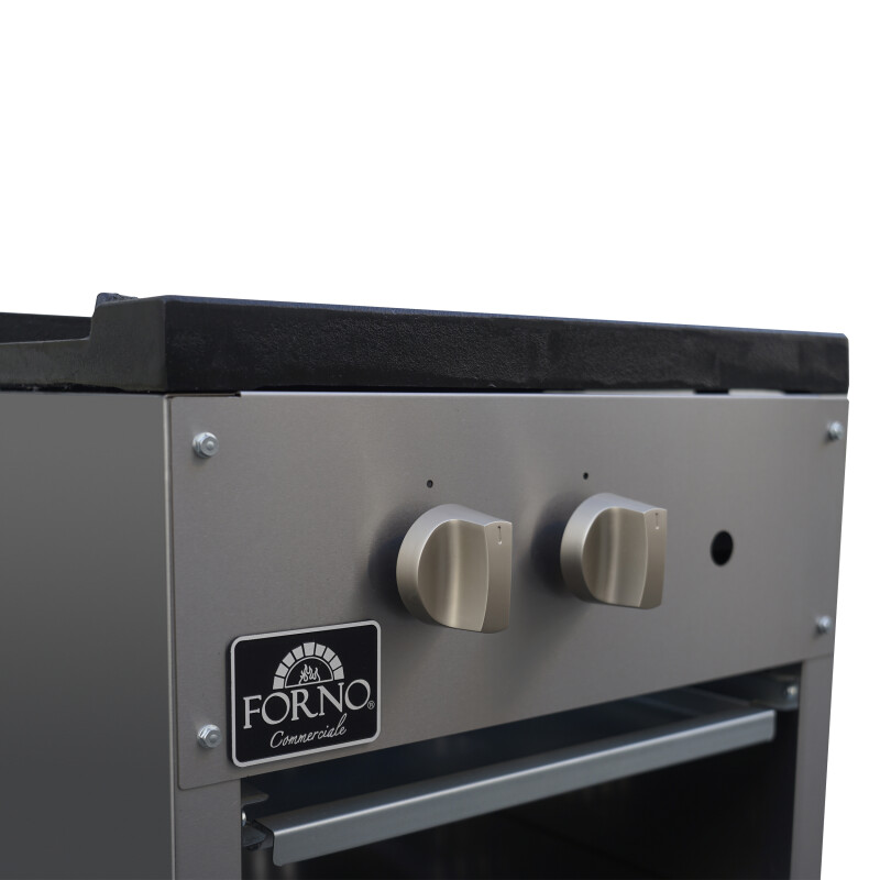 Commerciale gas stock pot range, 1 powerful 3-ring burner, 80,000 BTU, durable stainless steel, heavy-duty cast iron grate FCMSP008918