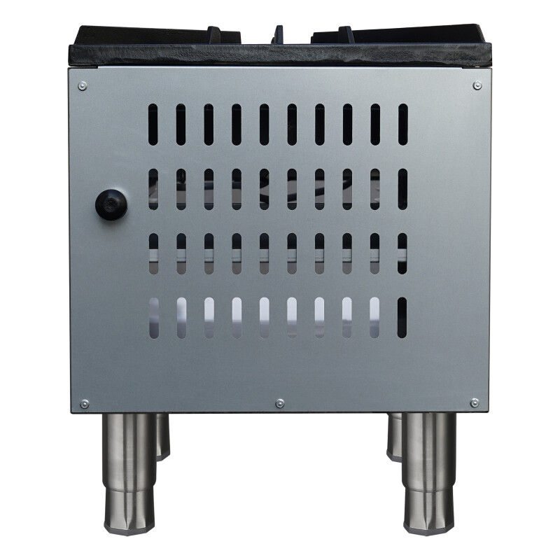 Commerciale gas stock pot range, 2 powerful 3-ring burners, 160,000 BTU, durable stainless steel, heavy-duty cast iron grates FCMSP009418