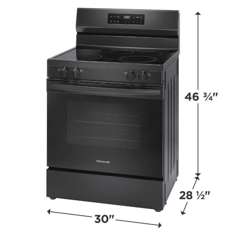 30" Electric Range with Steam Clean view 4