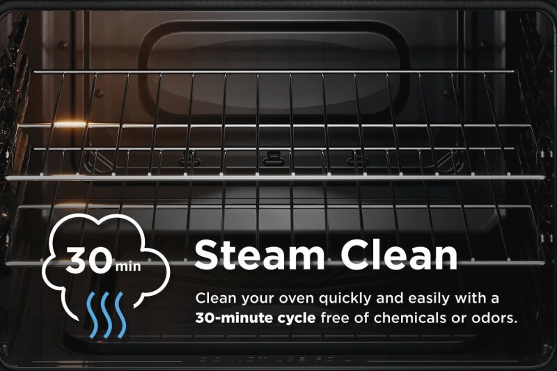 30" Gas Range with Steam Clean view 10