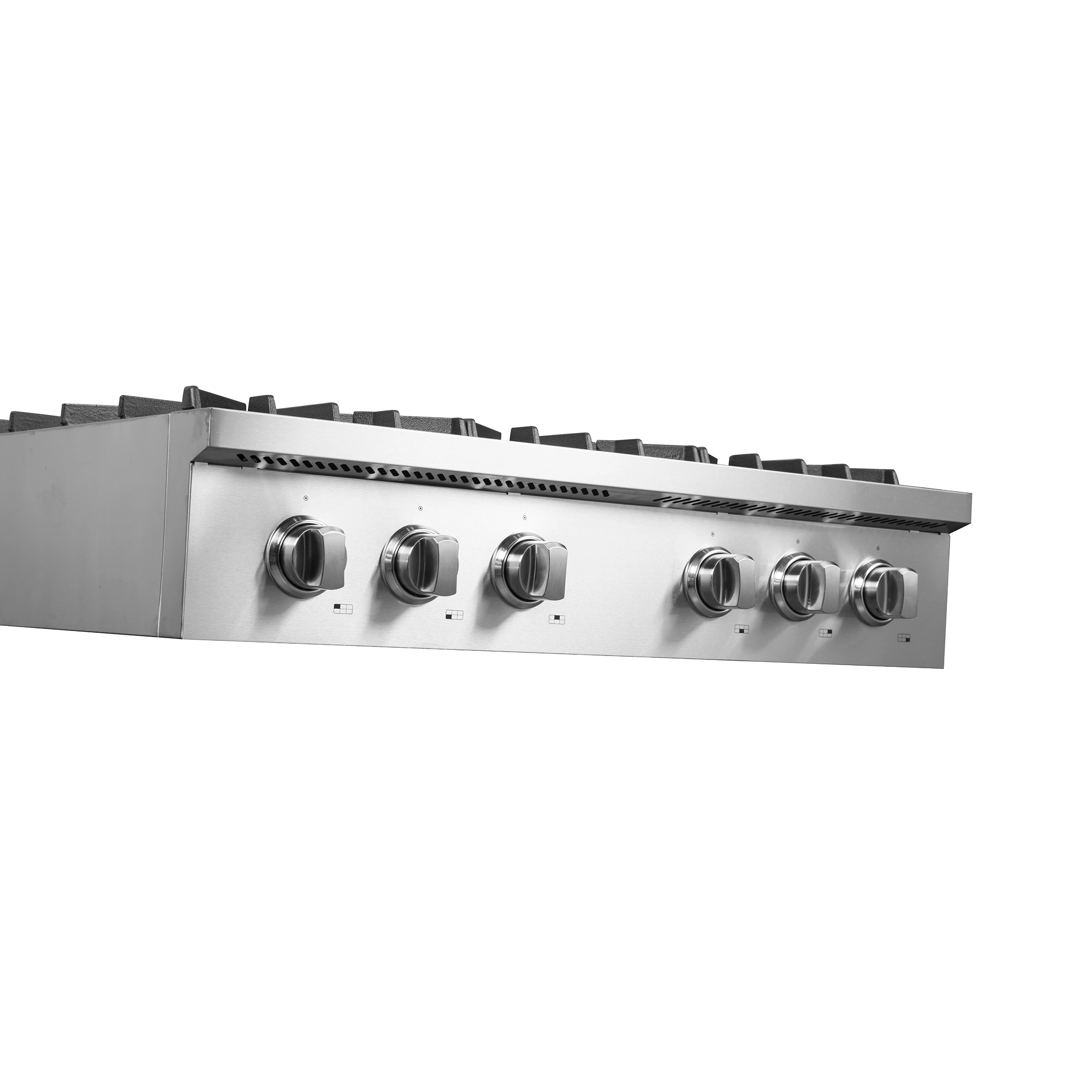 Cossato Alta Qualita 36-Inch Pro-Style Gas Rangetop, , 6 Sealed Burners, 83,000 BTU Total Output, Continuous Cast Iron Grates FCTGS573736