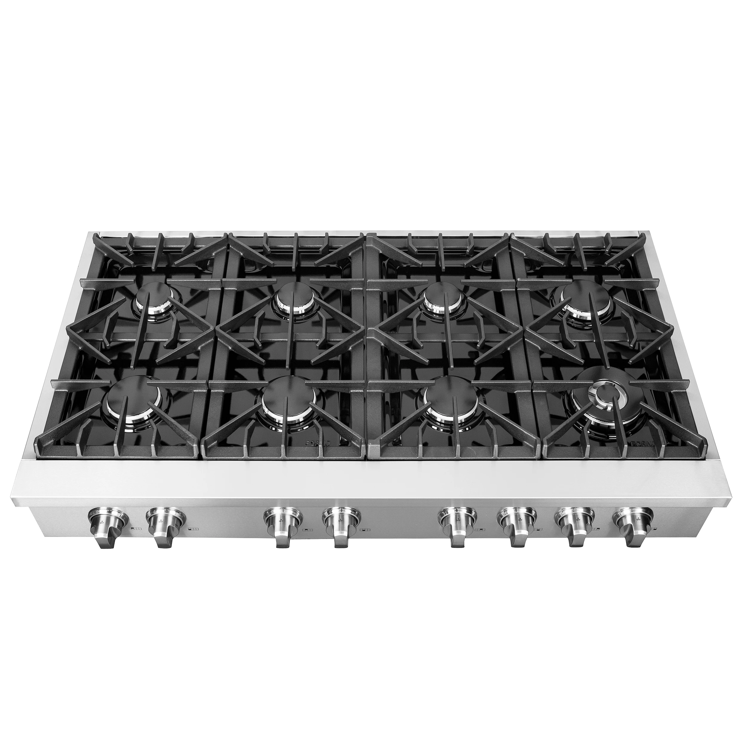 Cossato Alta Qualita 48-Inch Pro-Style Gas Rangetop, , 8 Sealed Burners, 107,000 BTU Total Output, Continuous Cast Iron Grates FCTGS573748