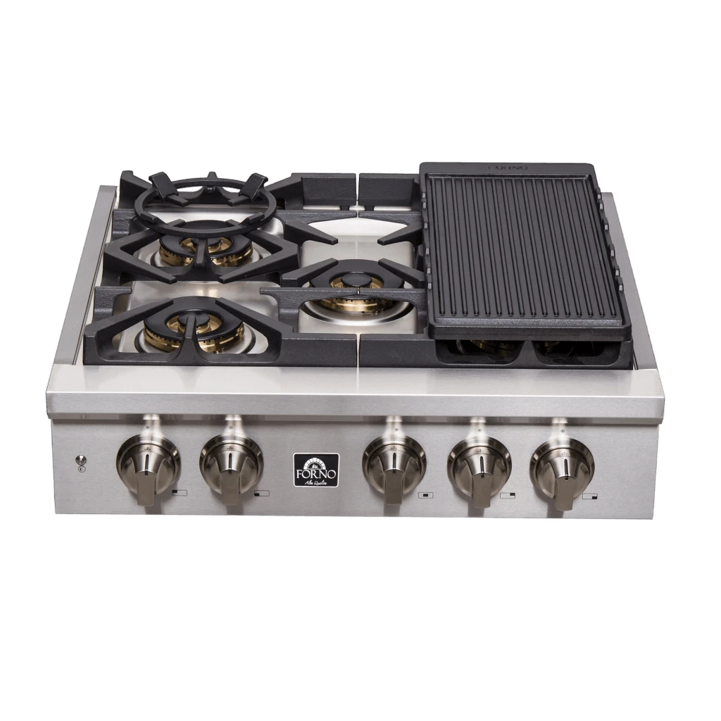 Spezia Alta Qualita 30-Inch Pro-Style Gas Rangetop, , 5 Sealed Burners, Continuous Cast Iron Grates, High Heat Output FCTGS575130