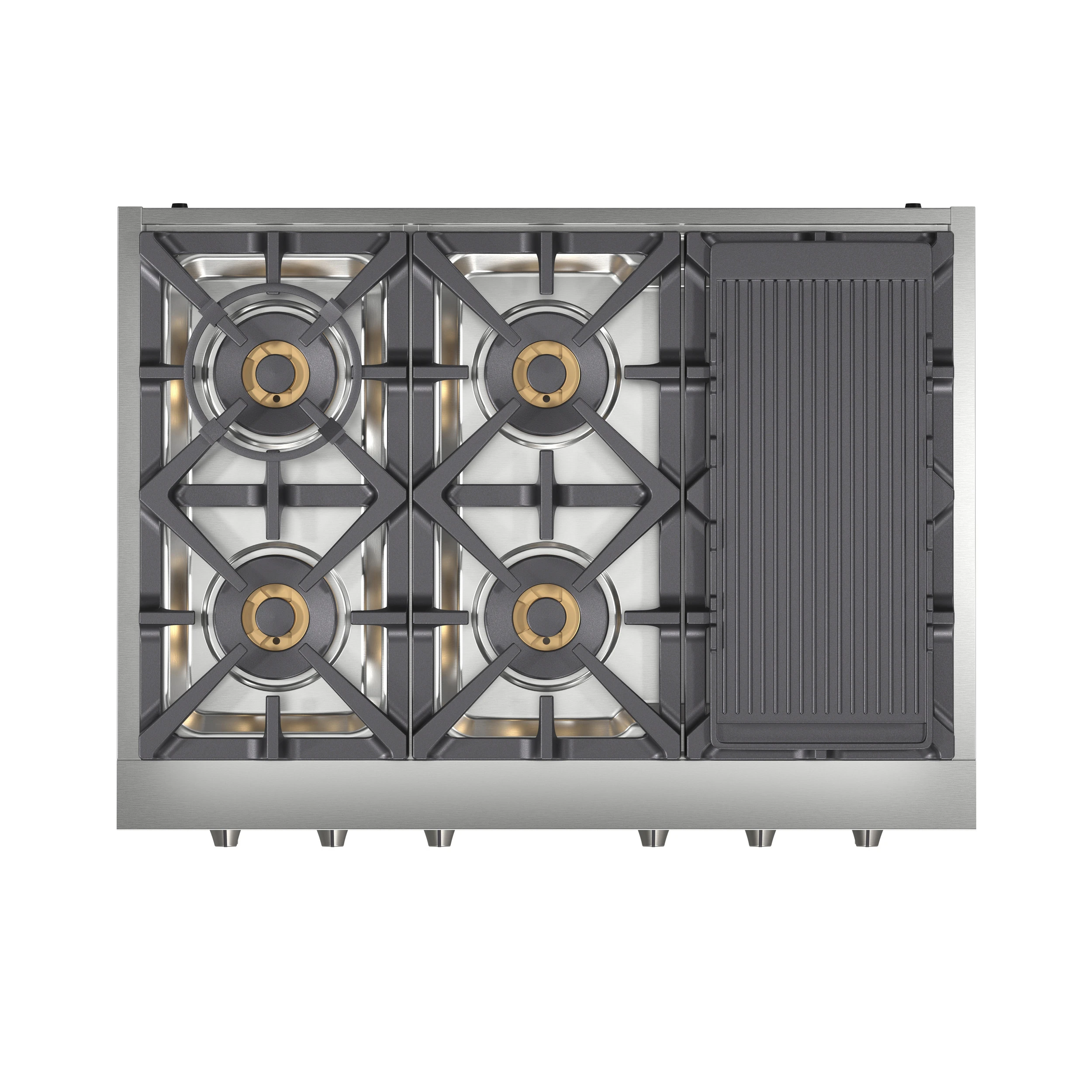 Spezia Alta Qualita 36-Inch Pro-Style Gas Rangetop, , 6 Sealed Burners, Continuous Cast Iron Grates, High Heat Output FCTGS575136